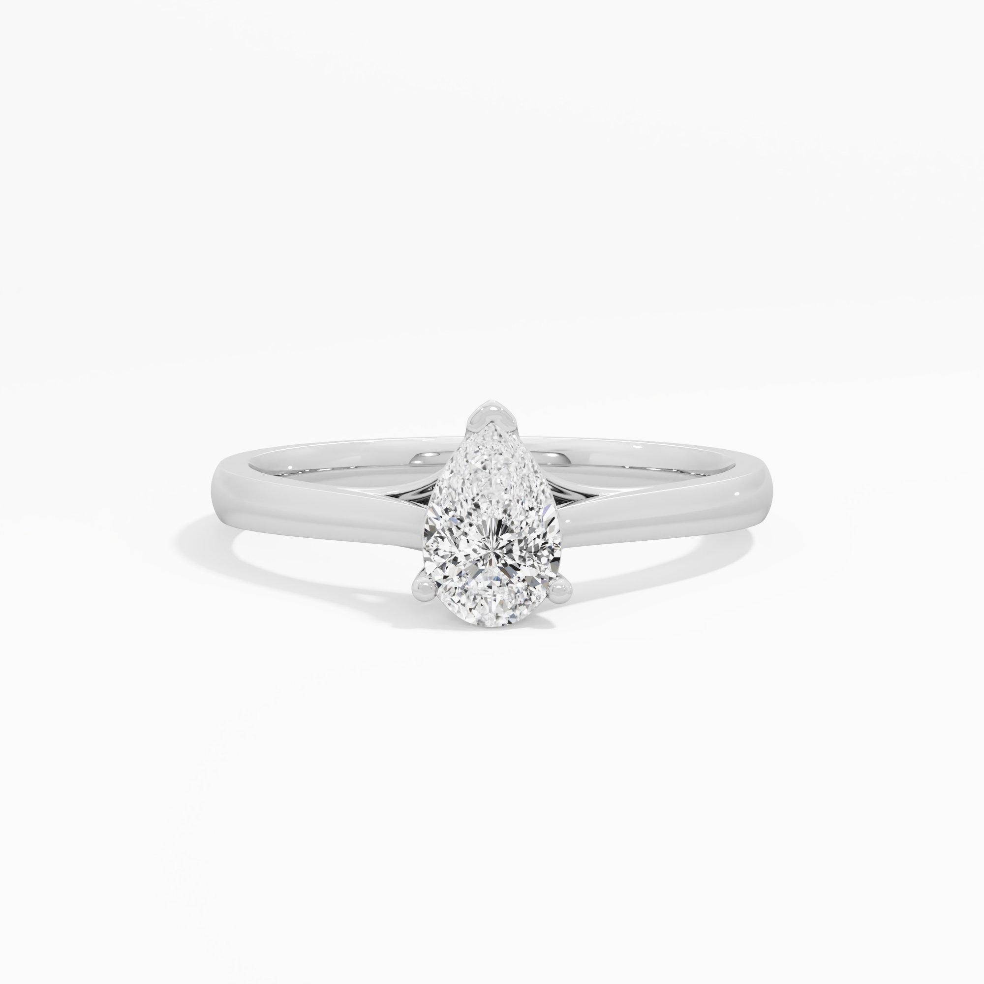 Pear Solitaire Diamond Ring