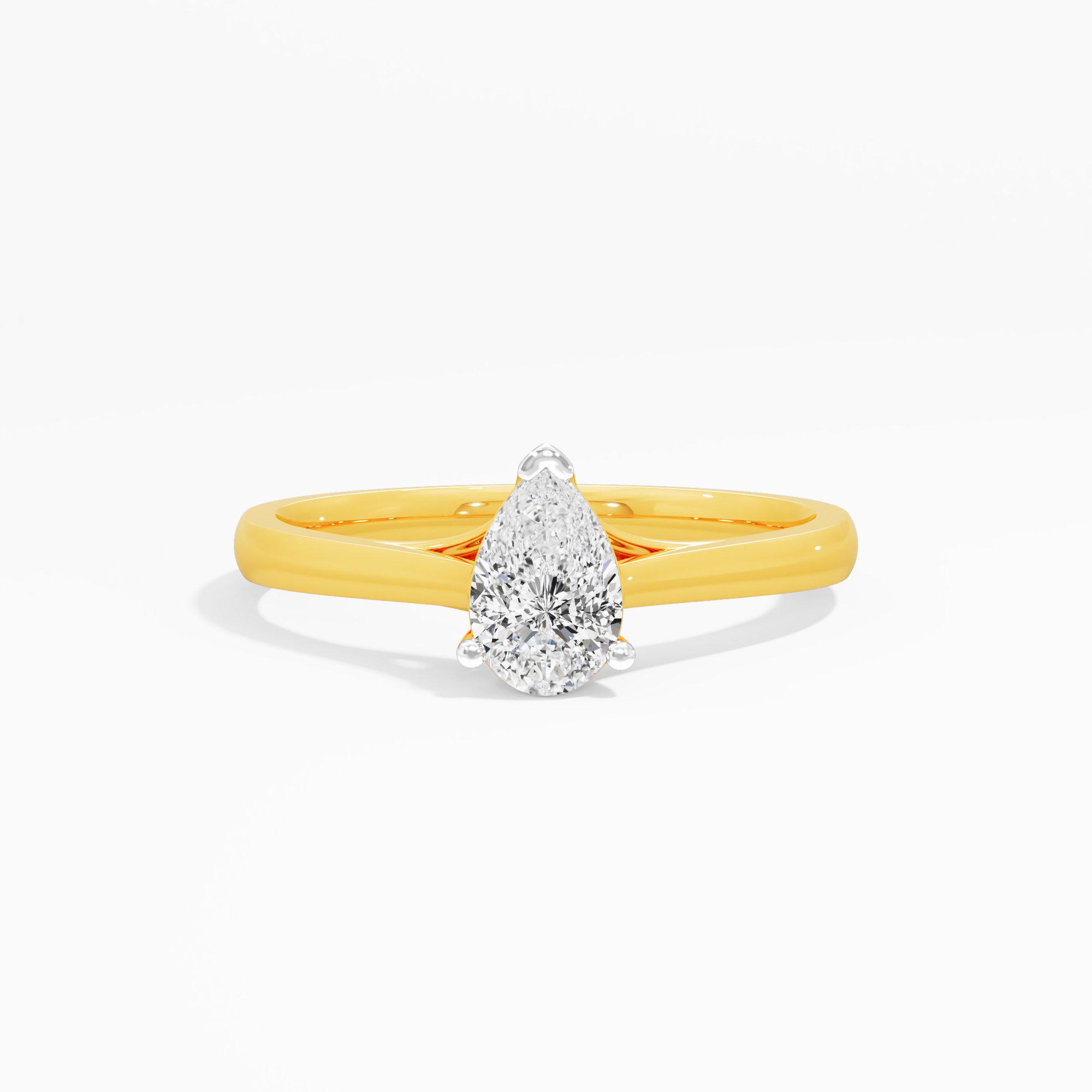 Pear Solitaire Diamond Ring
