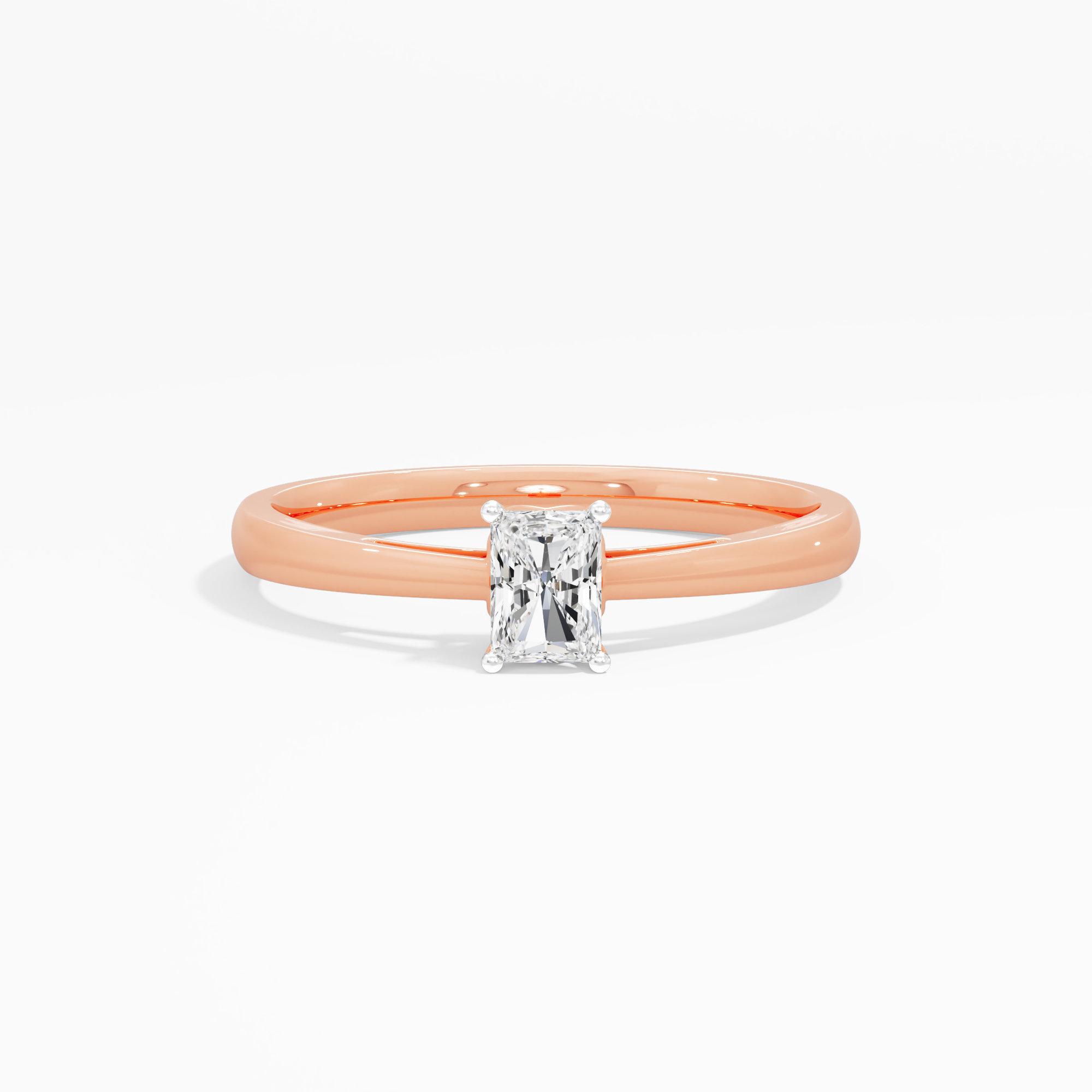 Radiant Solitaire Diamond Ring