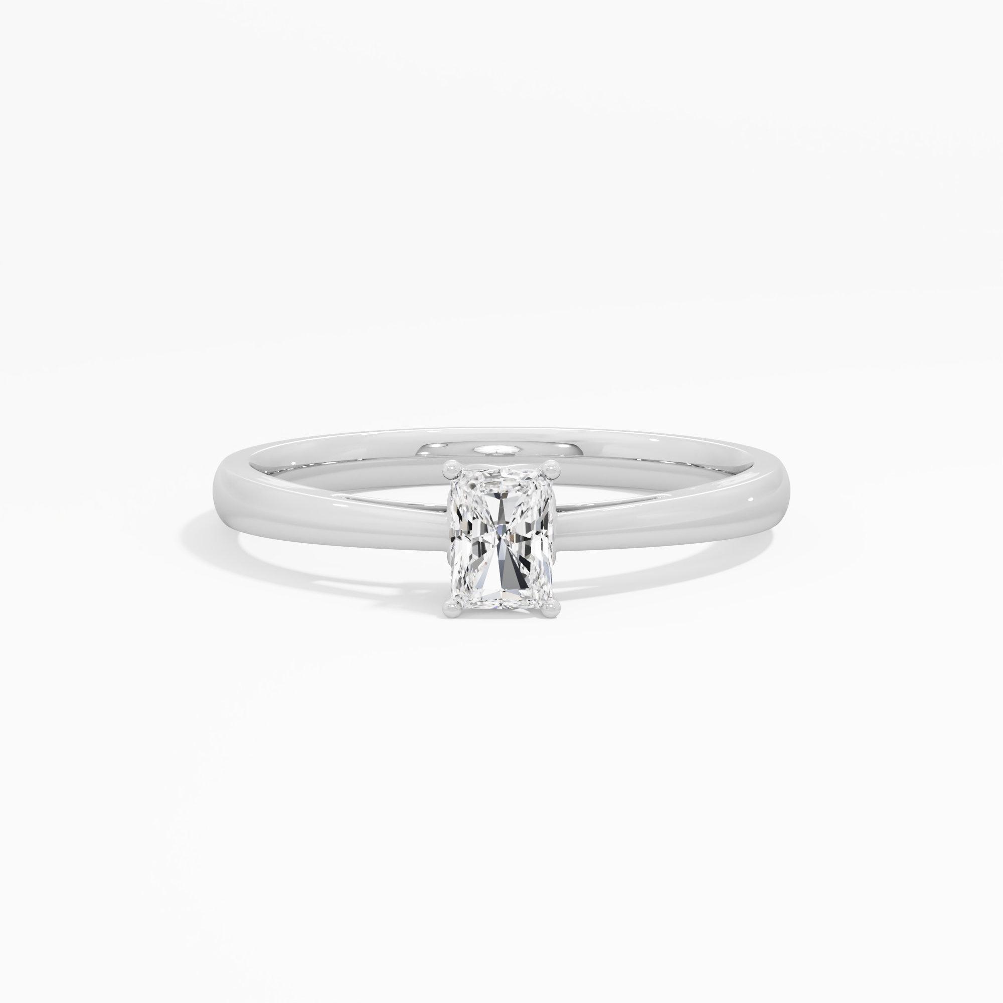 Radiant Solitaire Diamond Ring