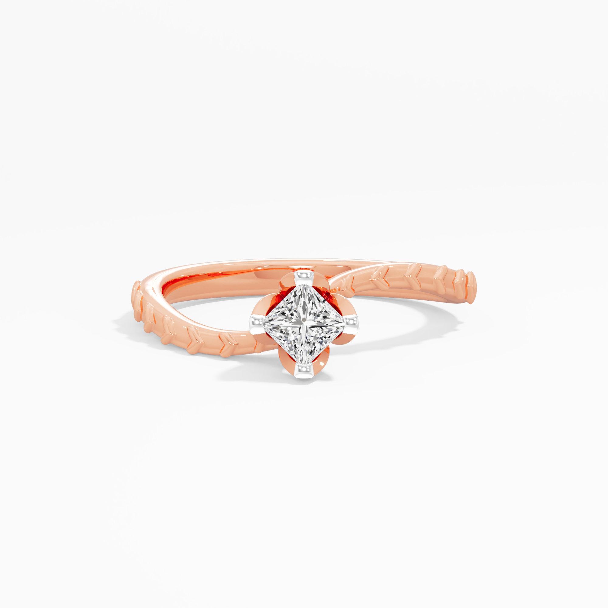 Princess Solitaire Diamond Ring