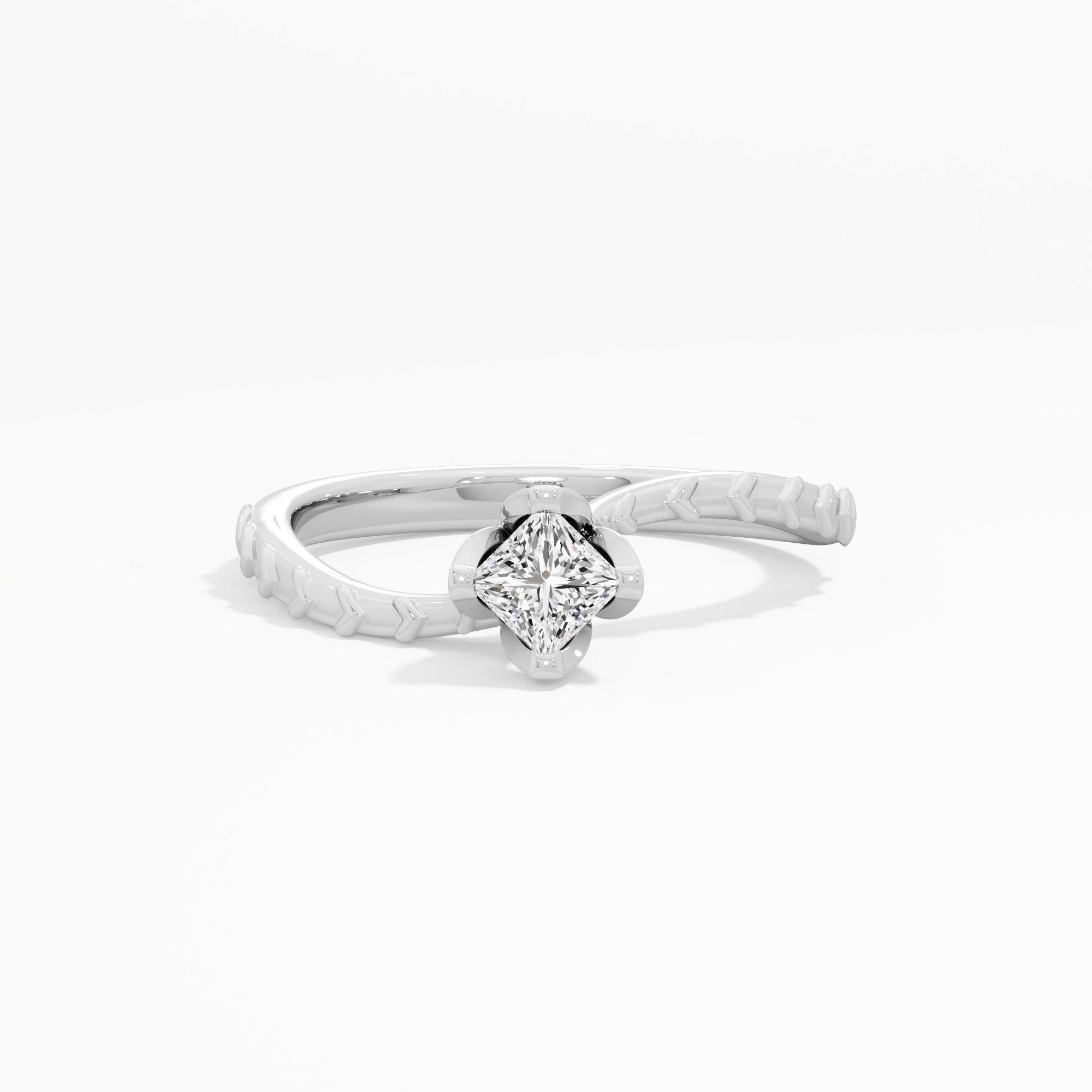 Princess Solitaire Diamond Ring
