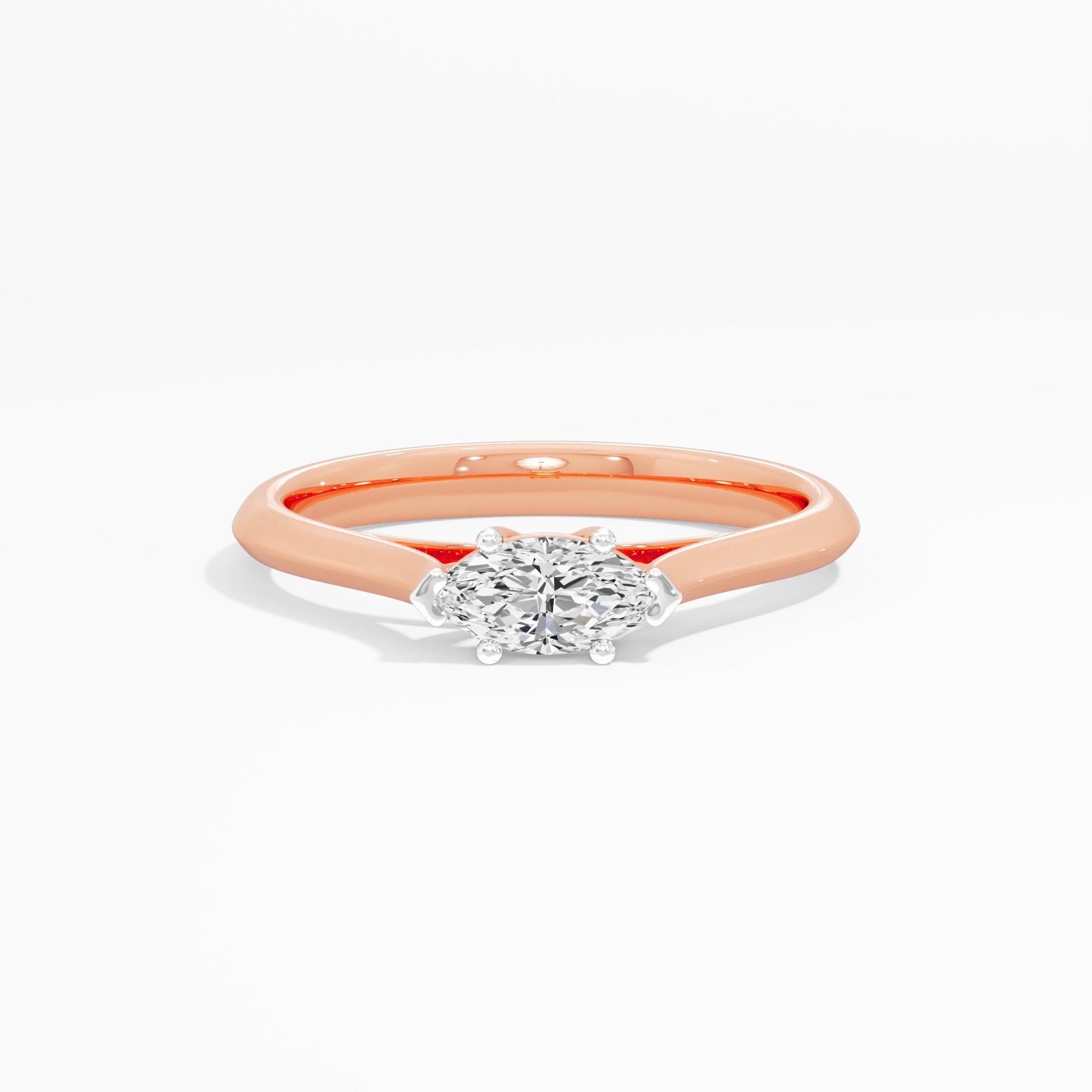 Elegant Marquise Solitaire Ring