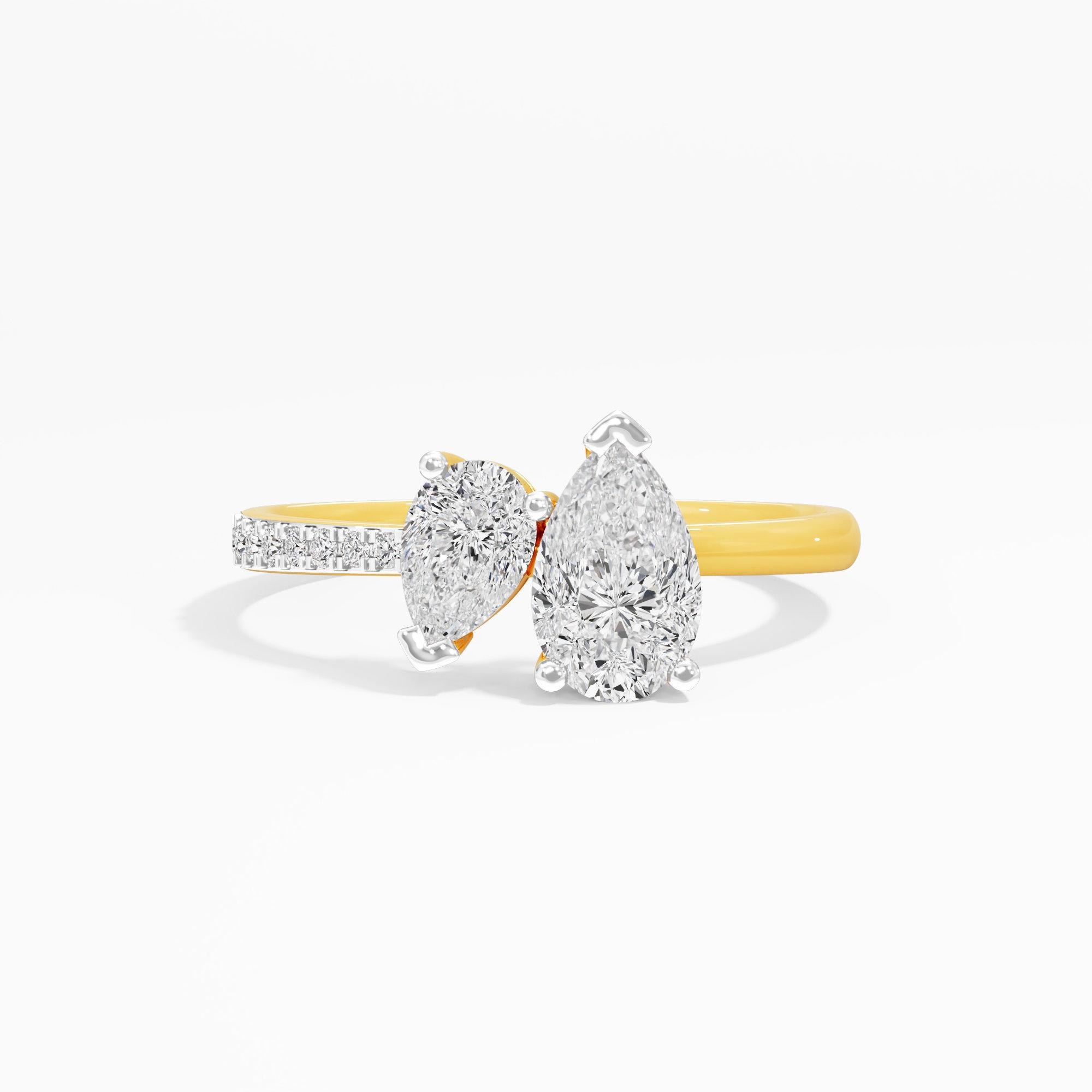 Dewdrop Duo Diamond Ring