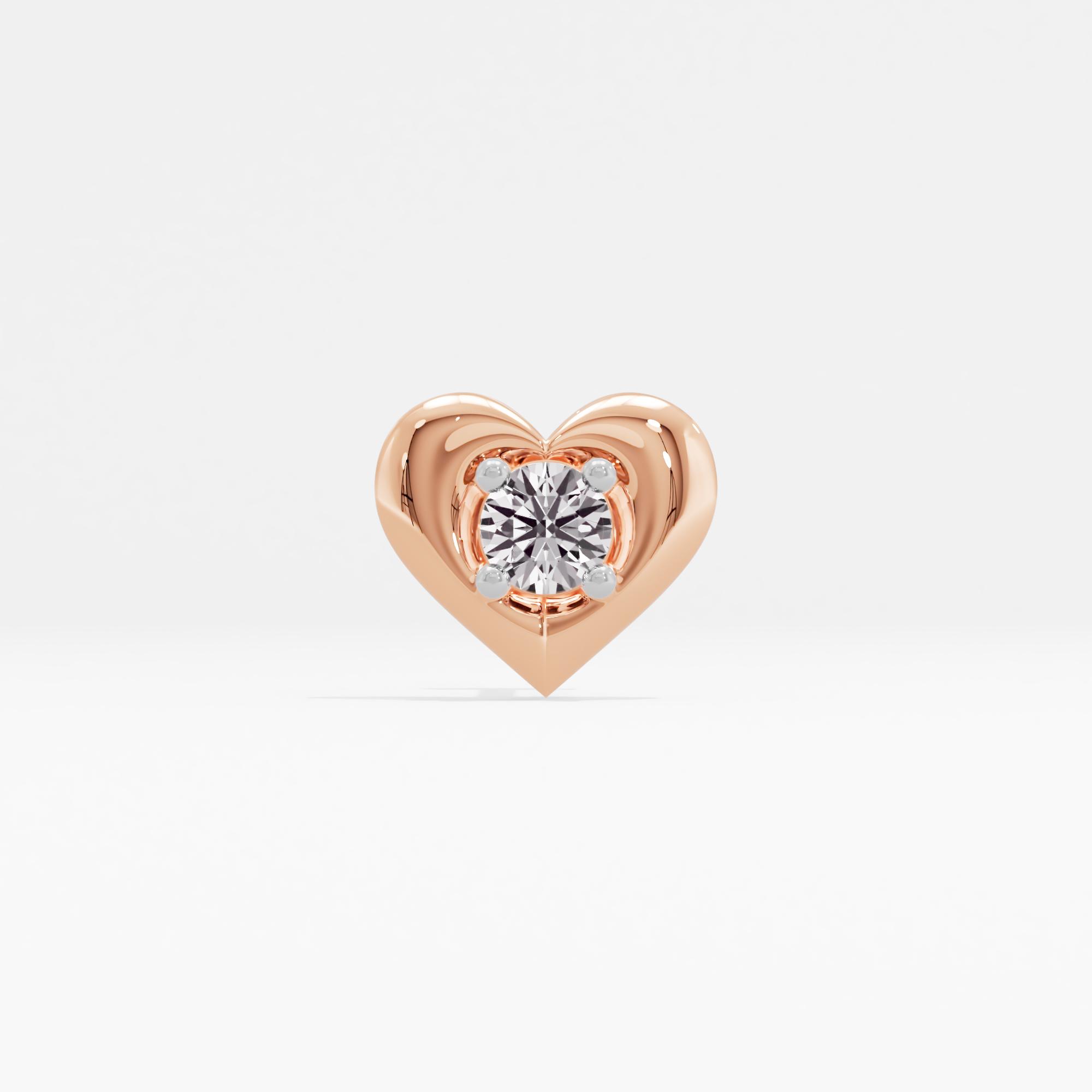 Captivating Charm Solitaire Heart Nose Pin