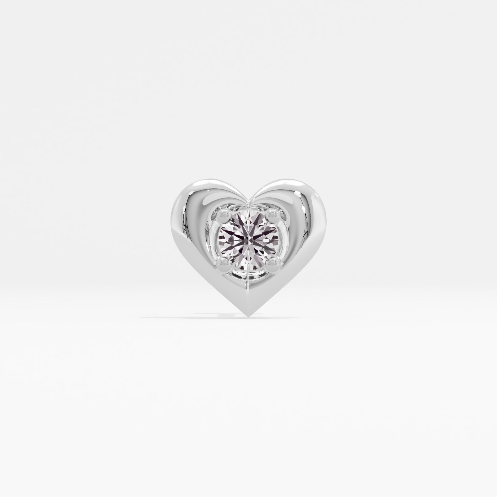 Captivating Charm Solitaire Heart Nose Pin