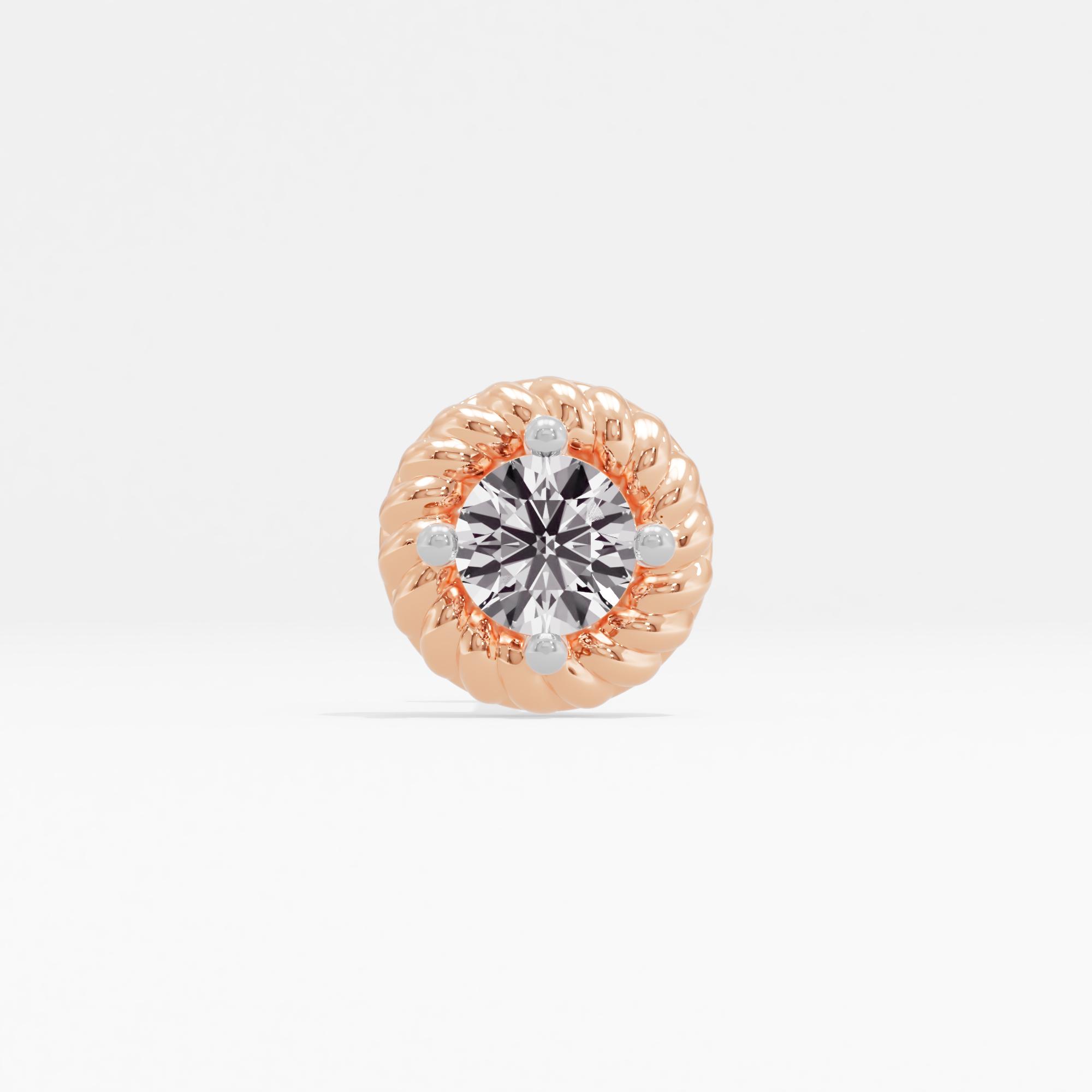 Geometric Cheer Solitaire Nose Pin