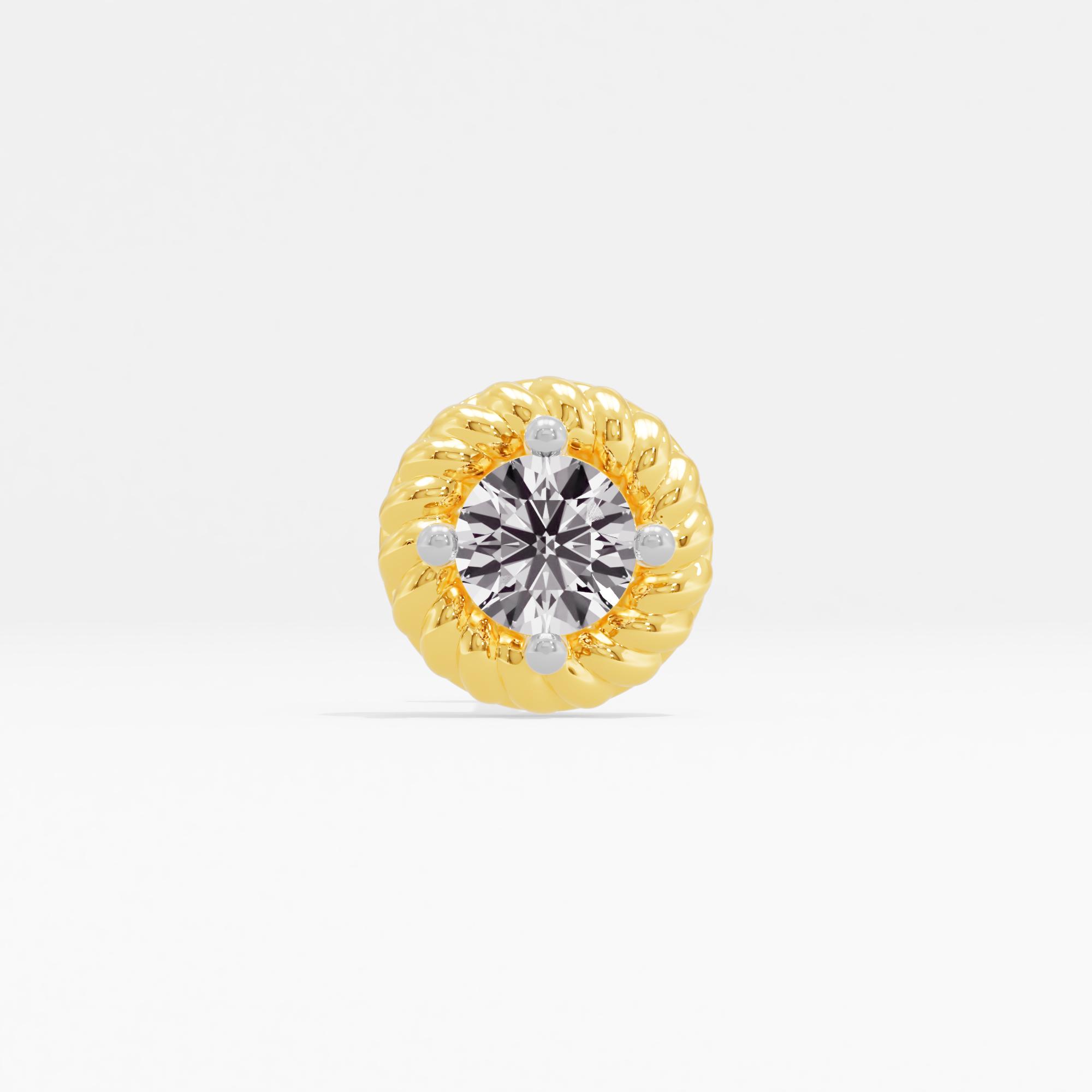 Geometric Cheer Solitaire Nose Pin