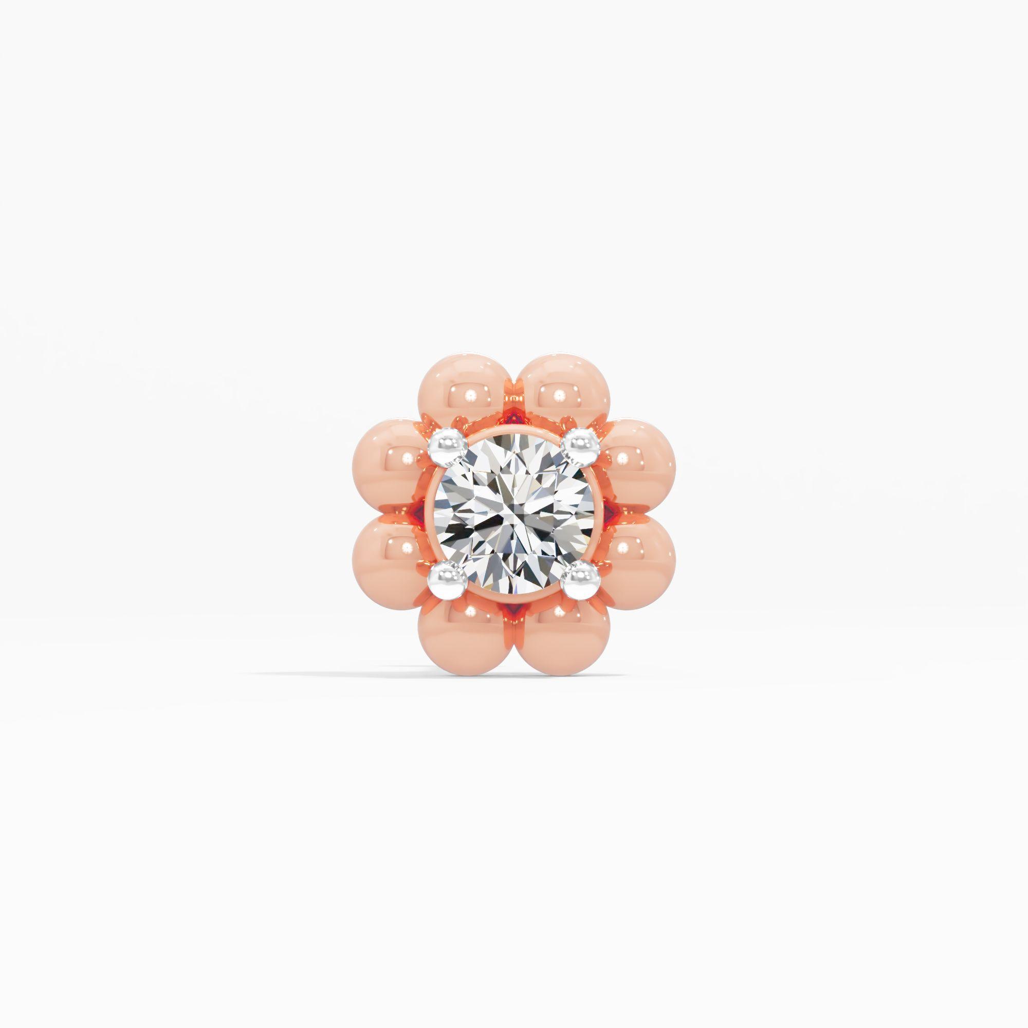 Beaded Bloom Solitaire Nosepin