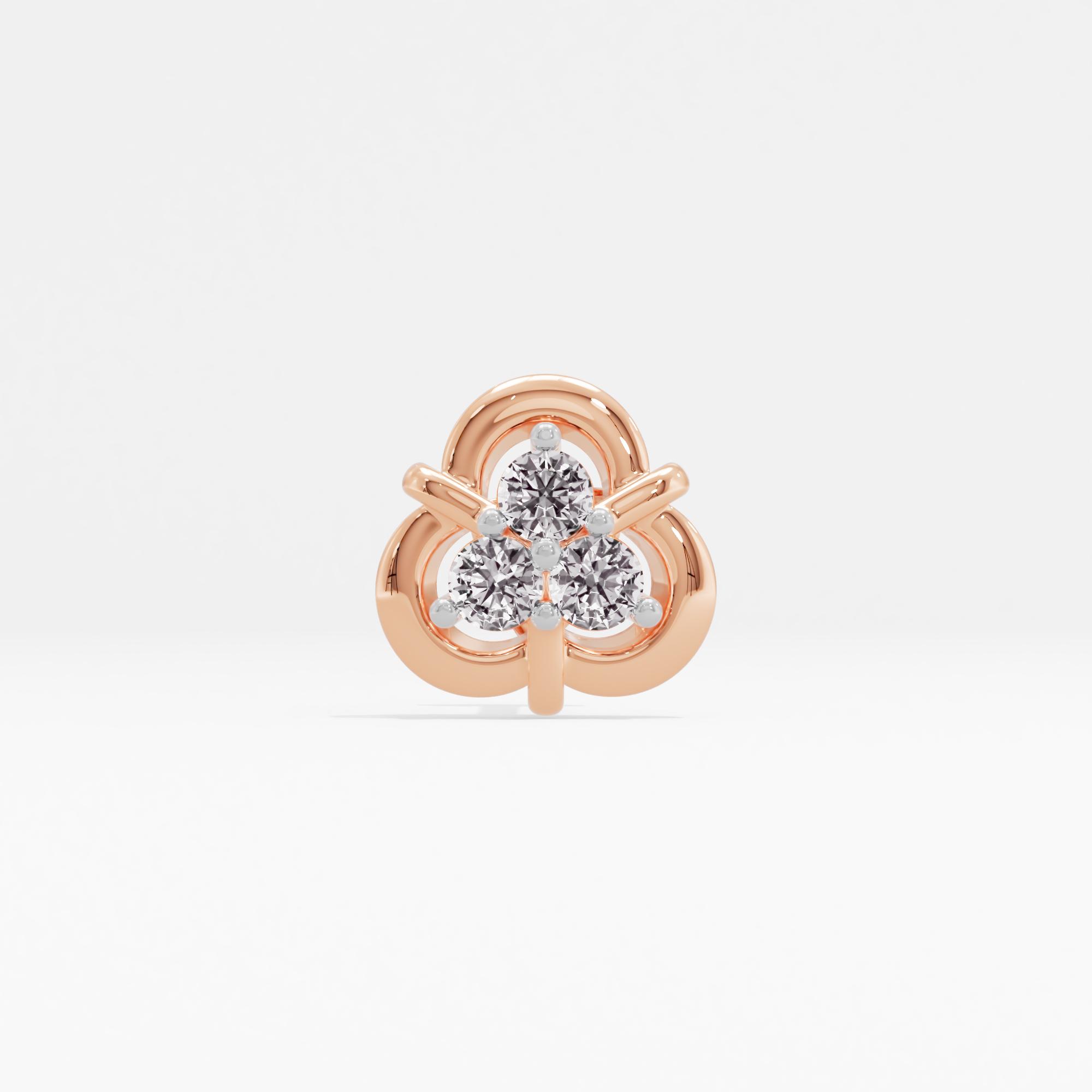 Heritage Galore 3 Stone Cluster Nose Pin