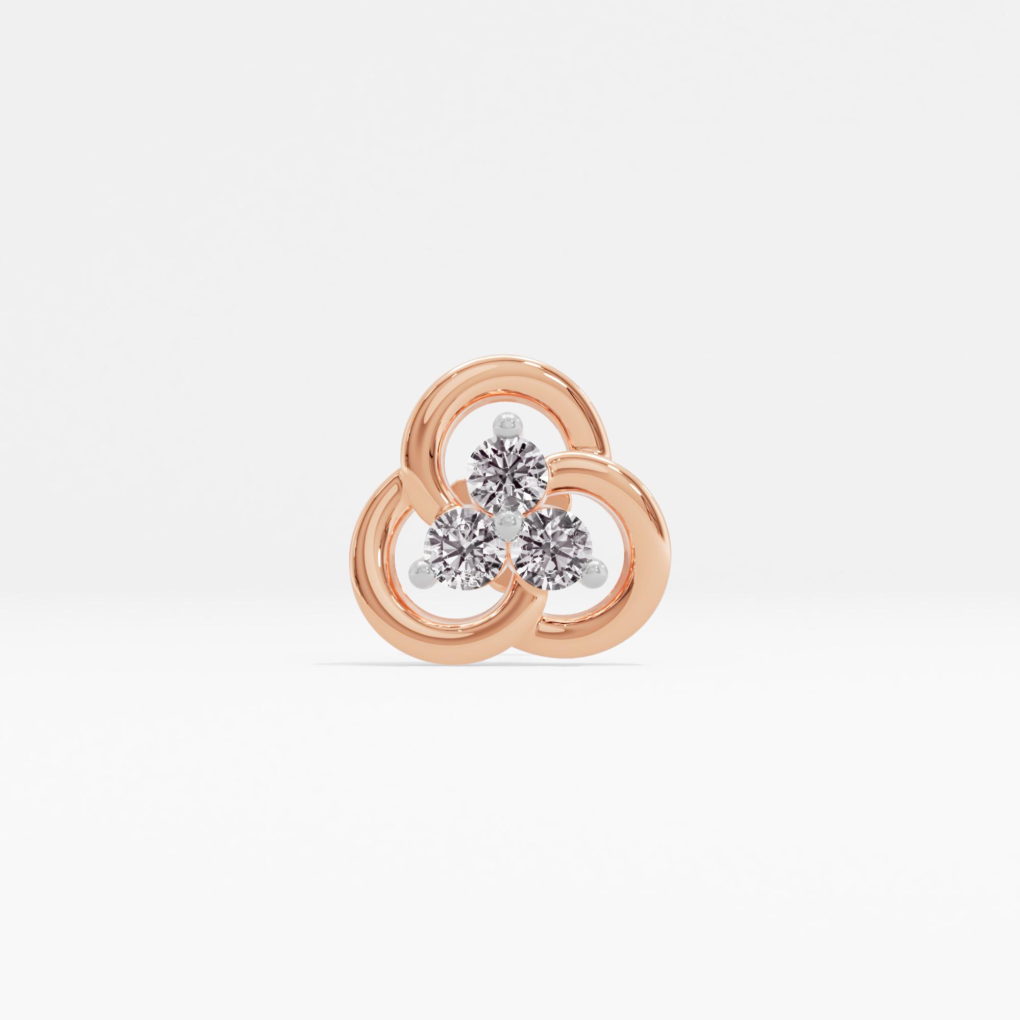 Vintage Essence 3 Stone Cluster Nose Pin