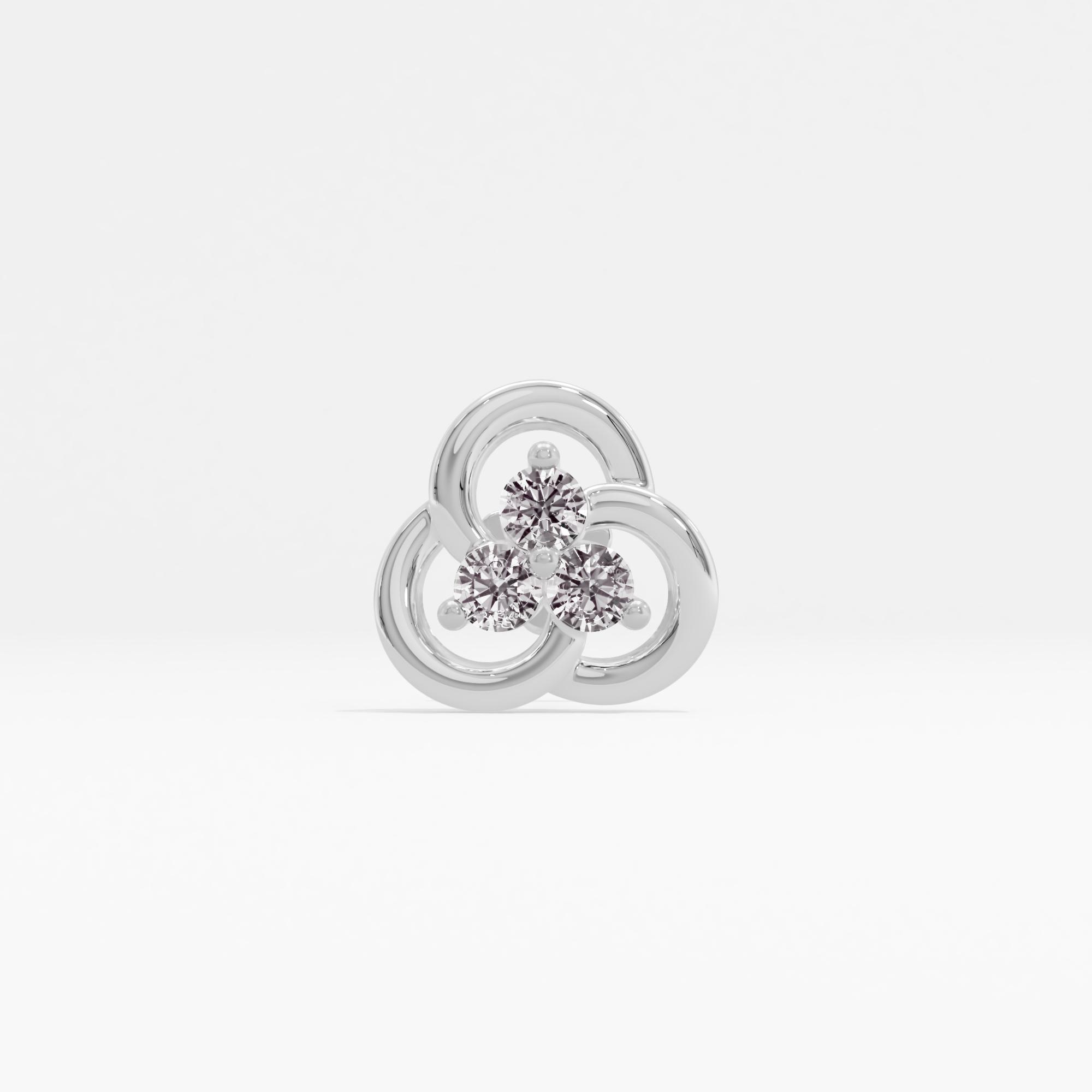 Vintage Essence 3 Stone Cluster Nose Pin
