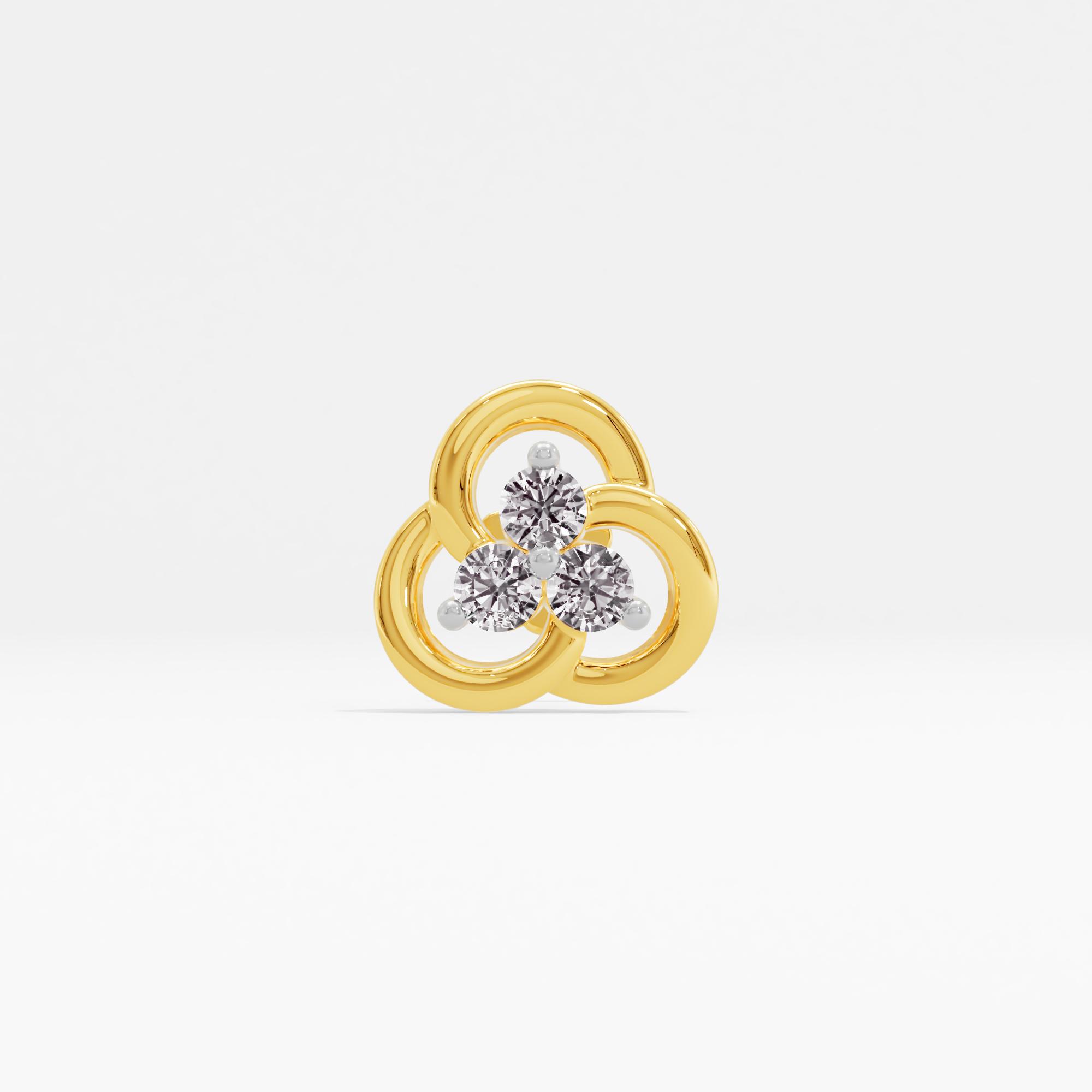 Vintage Essence 3 Stone Cluster Nose Pin