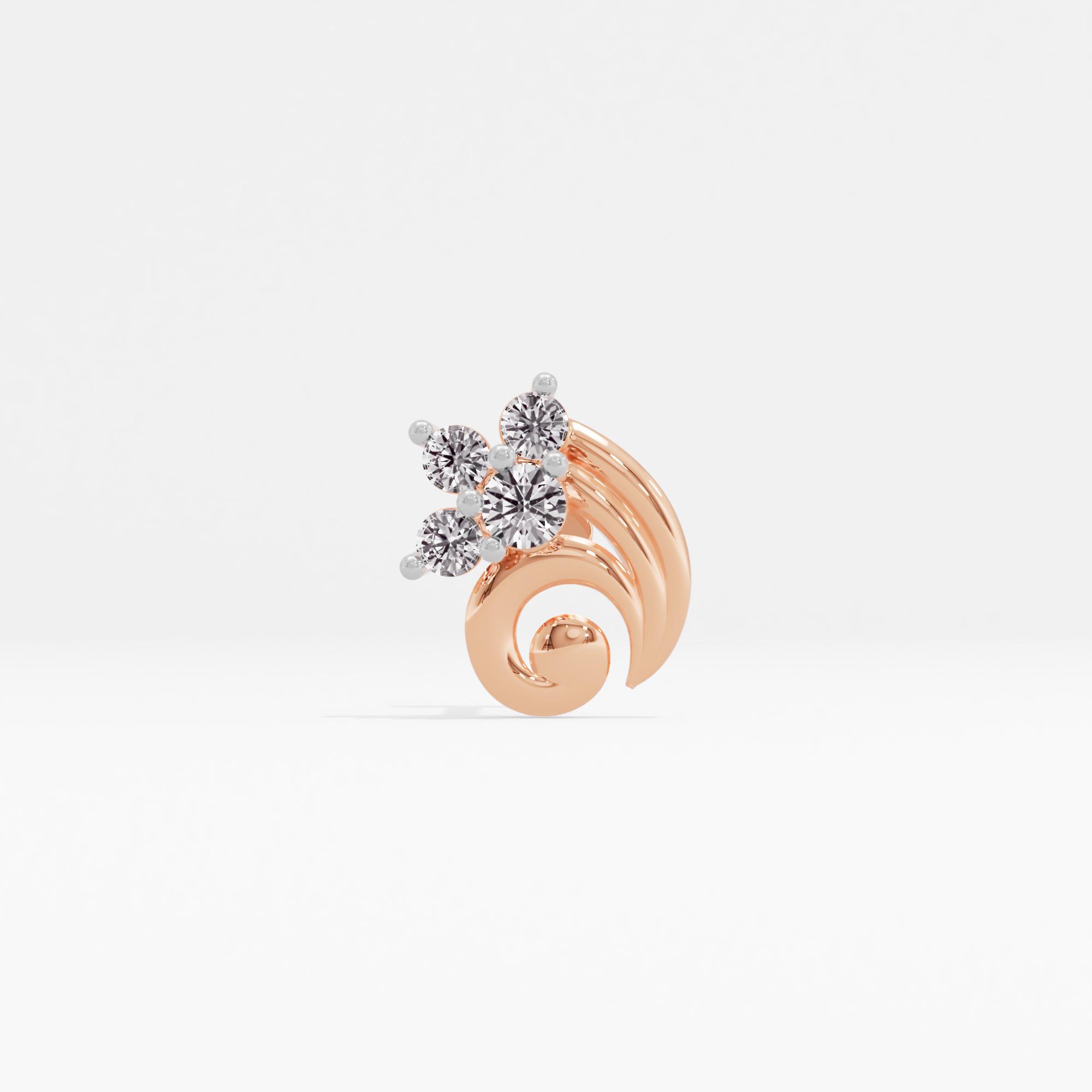 Classical Gleam Cluster Nose Pin