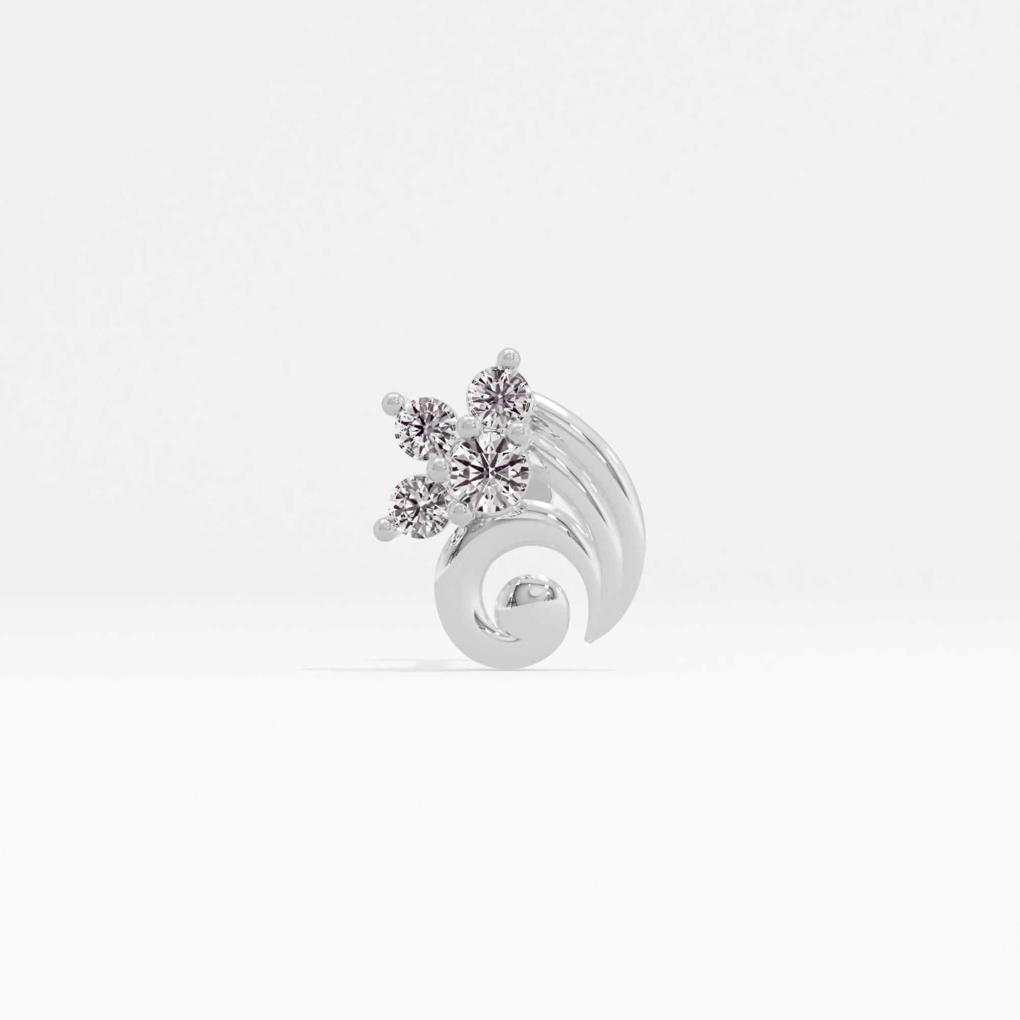 Classical Gleam Cluster Nose Pin