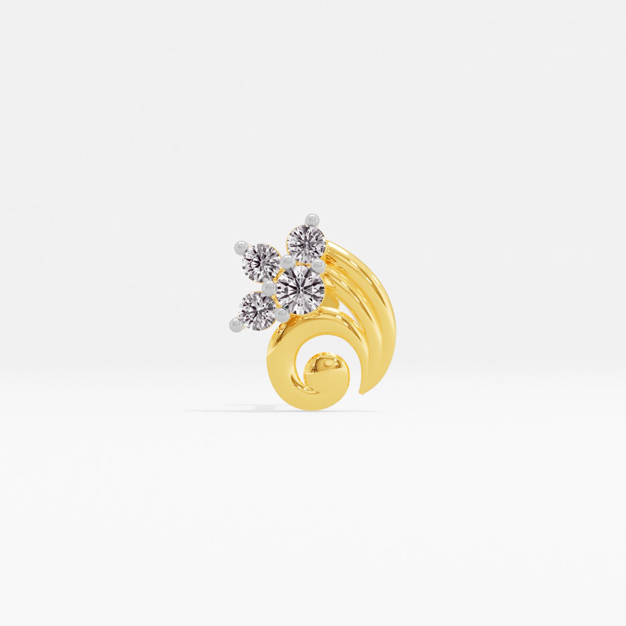 Classical Gleam Cluster Nose Pin