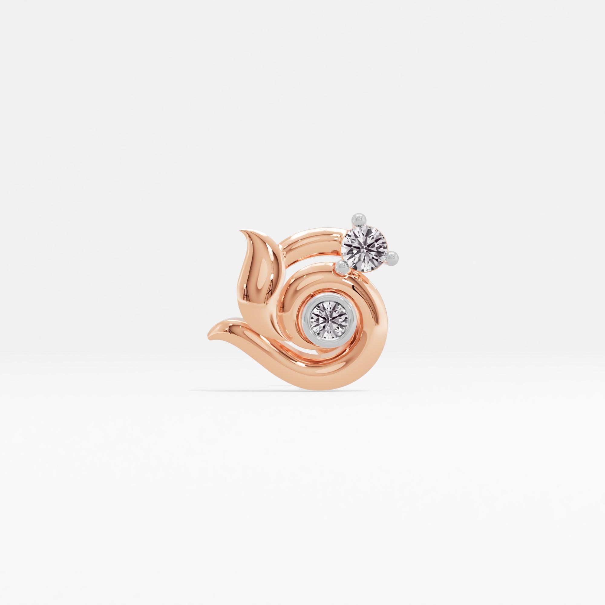Cluster Glow 2 Stone Nose Pin