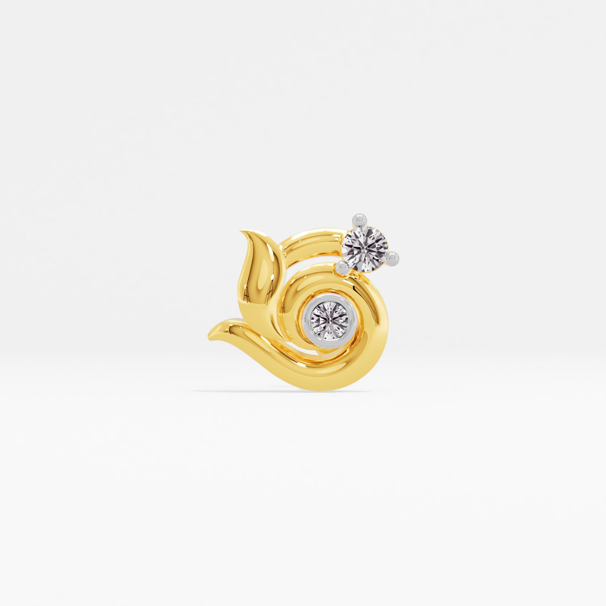 Cluster Glow 2 Stone Nose Pin