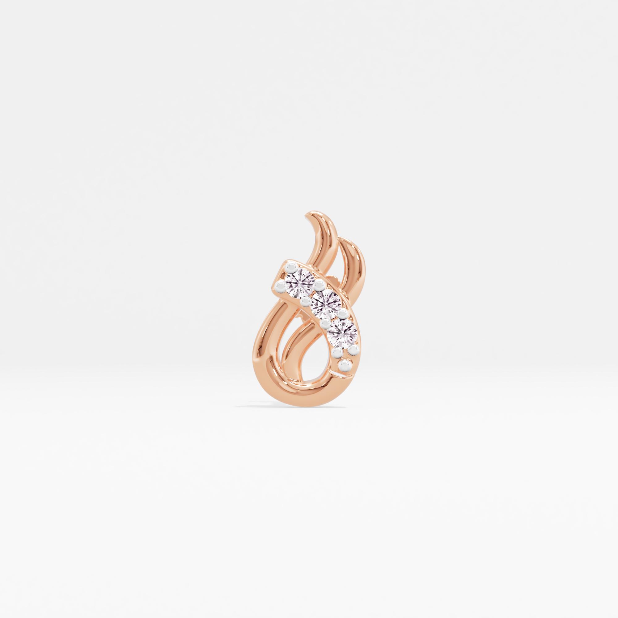 Adorable Stars 3 Stone Nose Pin