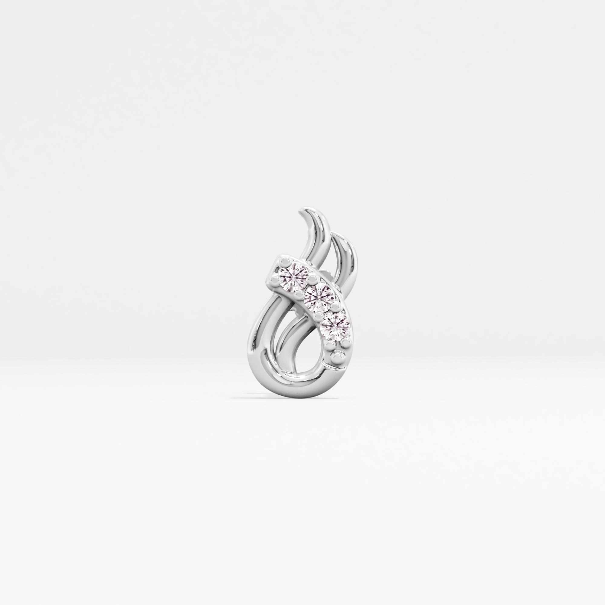 Adorable Stars 3 Stone Nose Pin