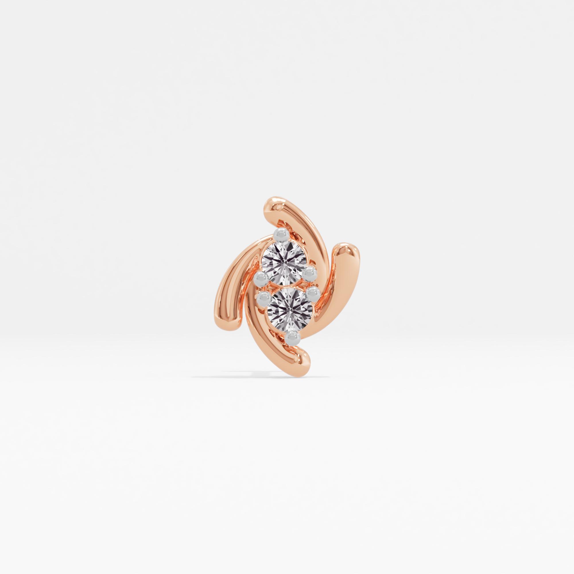 Glistening Forest 2 Stone Nose Pin