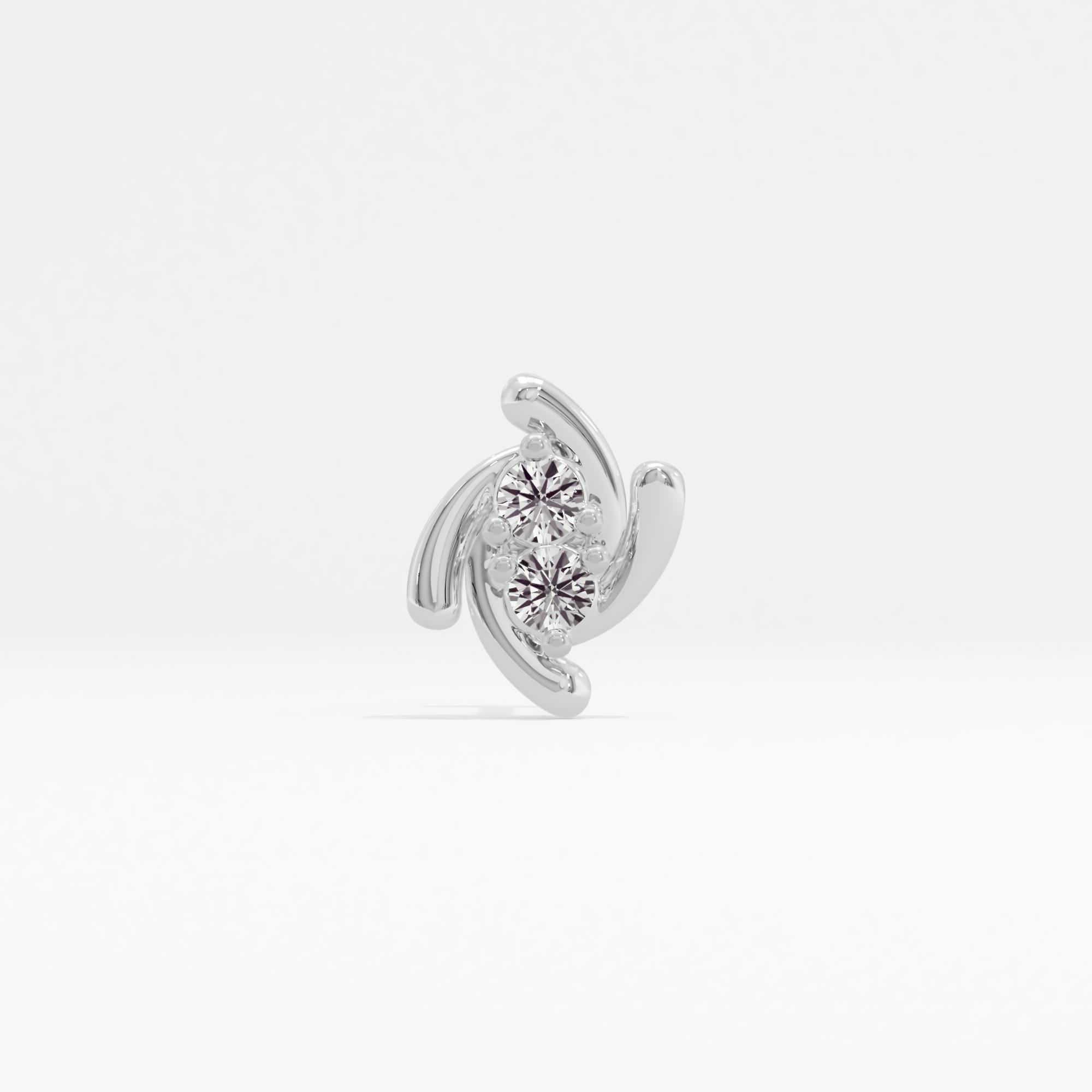 Glistening Forest 2 Stone Nose Pin