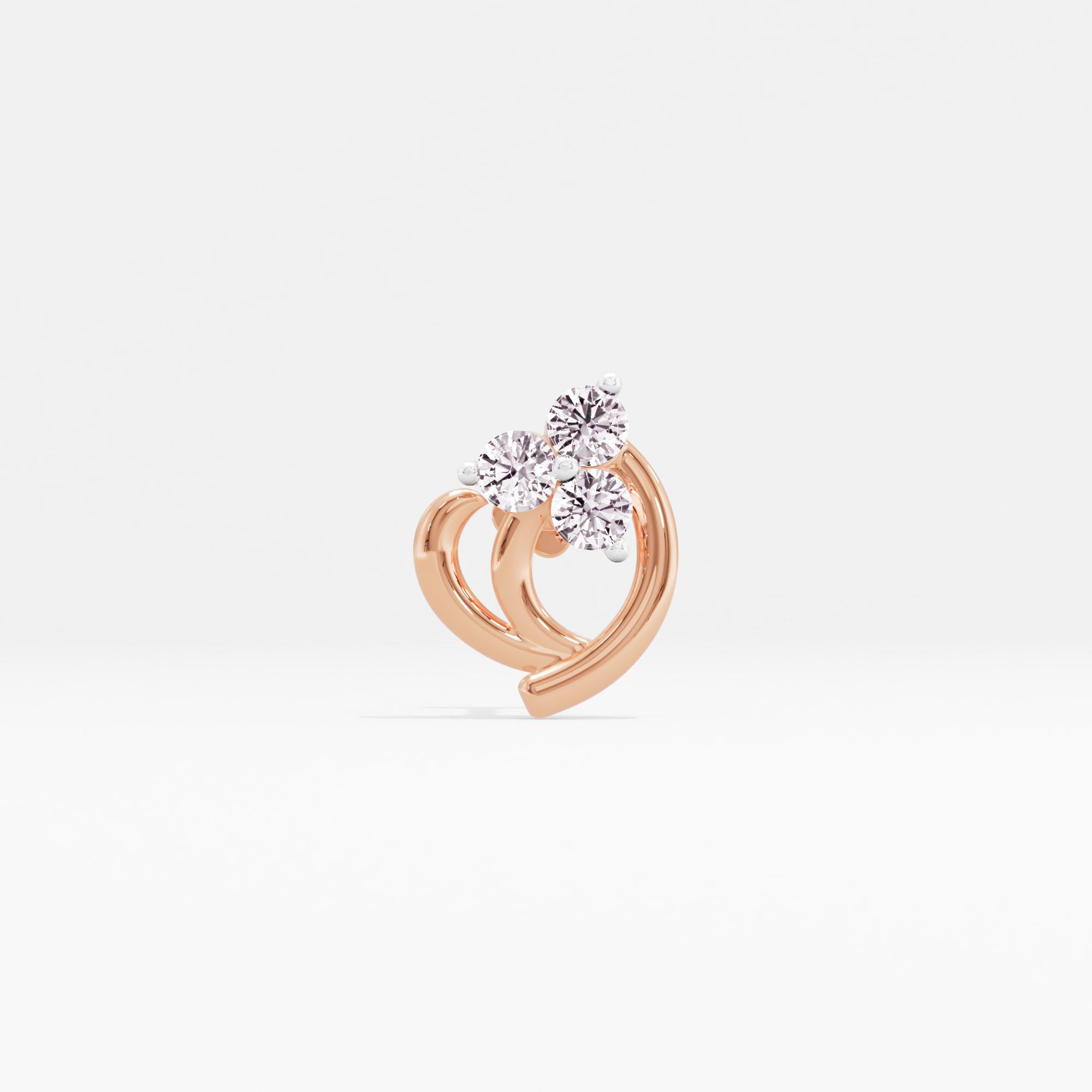 Wonderous Captivation 3 Stone Cluster Nose Pin