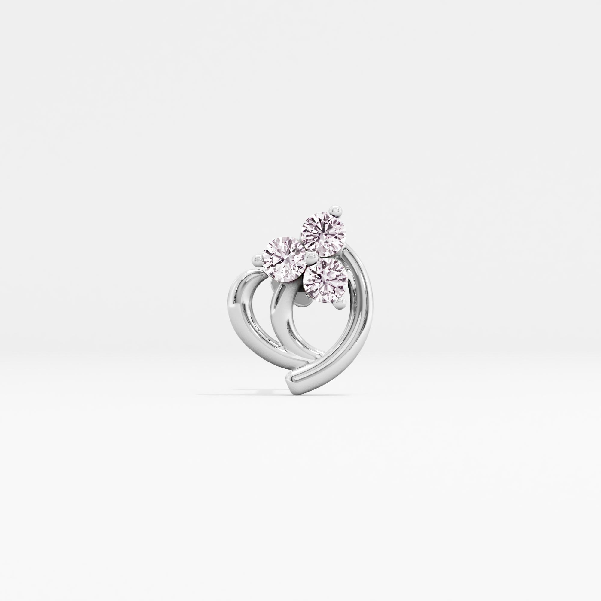 Wonderous Captivation 3 Stone Cluster Nose Pin
