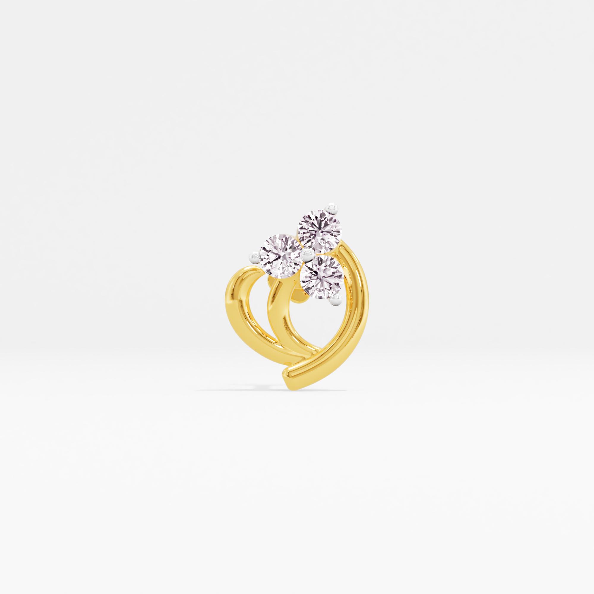 Wonderous Captivation 3 Stone Cluster Nose Pin
