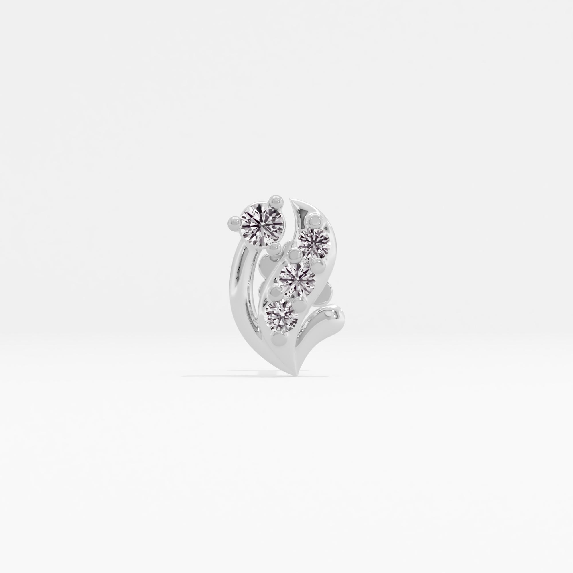 Evermore Glimmer Solitaire Nose Pin