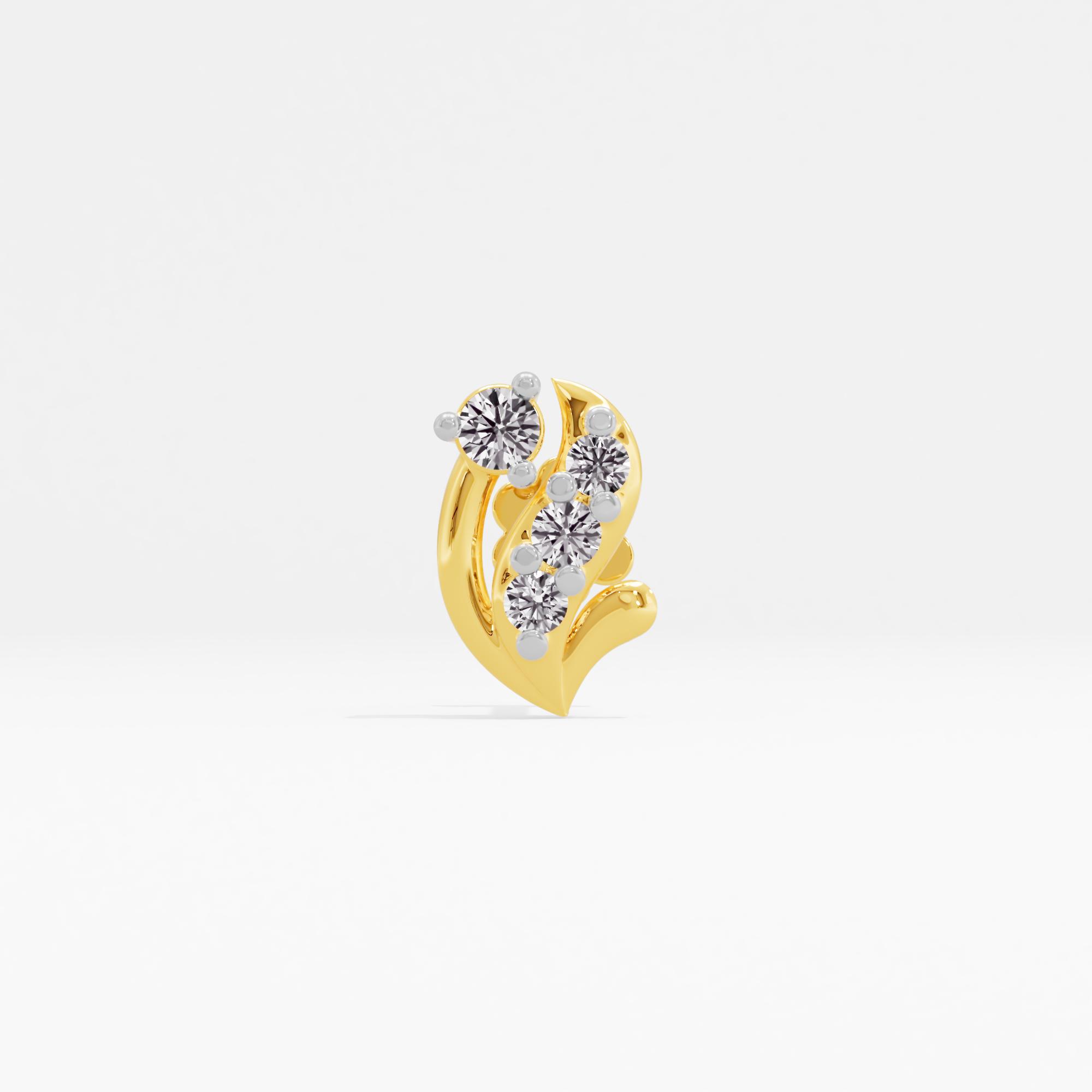 Evermore Glimmer Solitaire Nose Pin