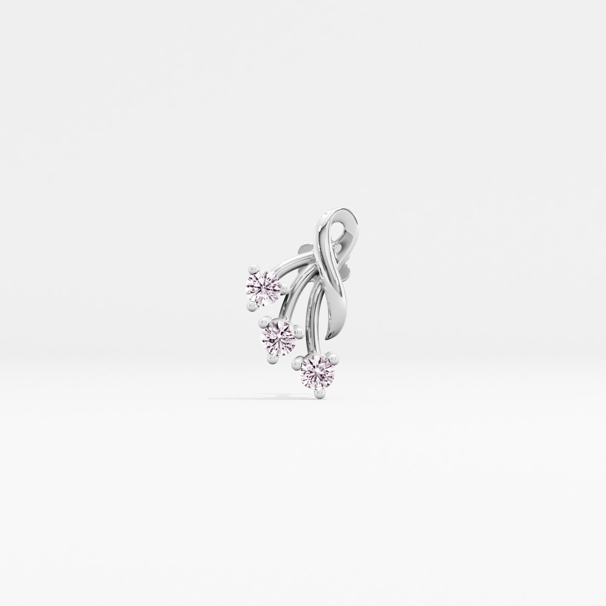 Bright Boldness 3 Stone Nose Pin