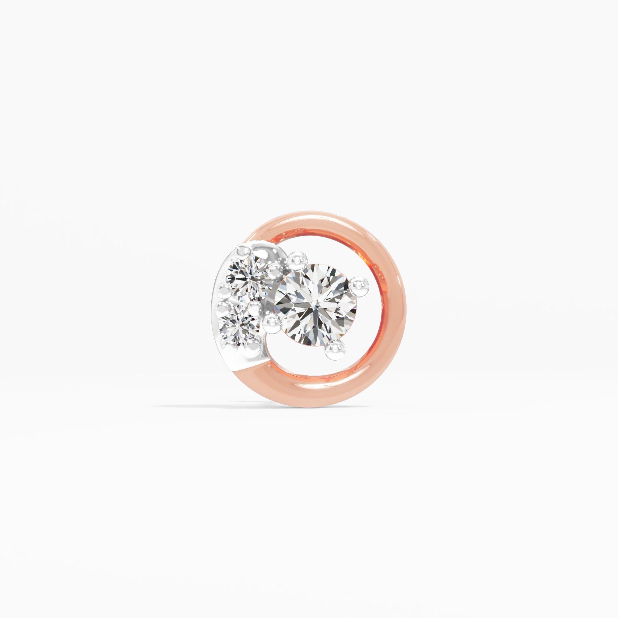 Orbiting 3 Stone Cluster Nosepin