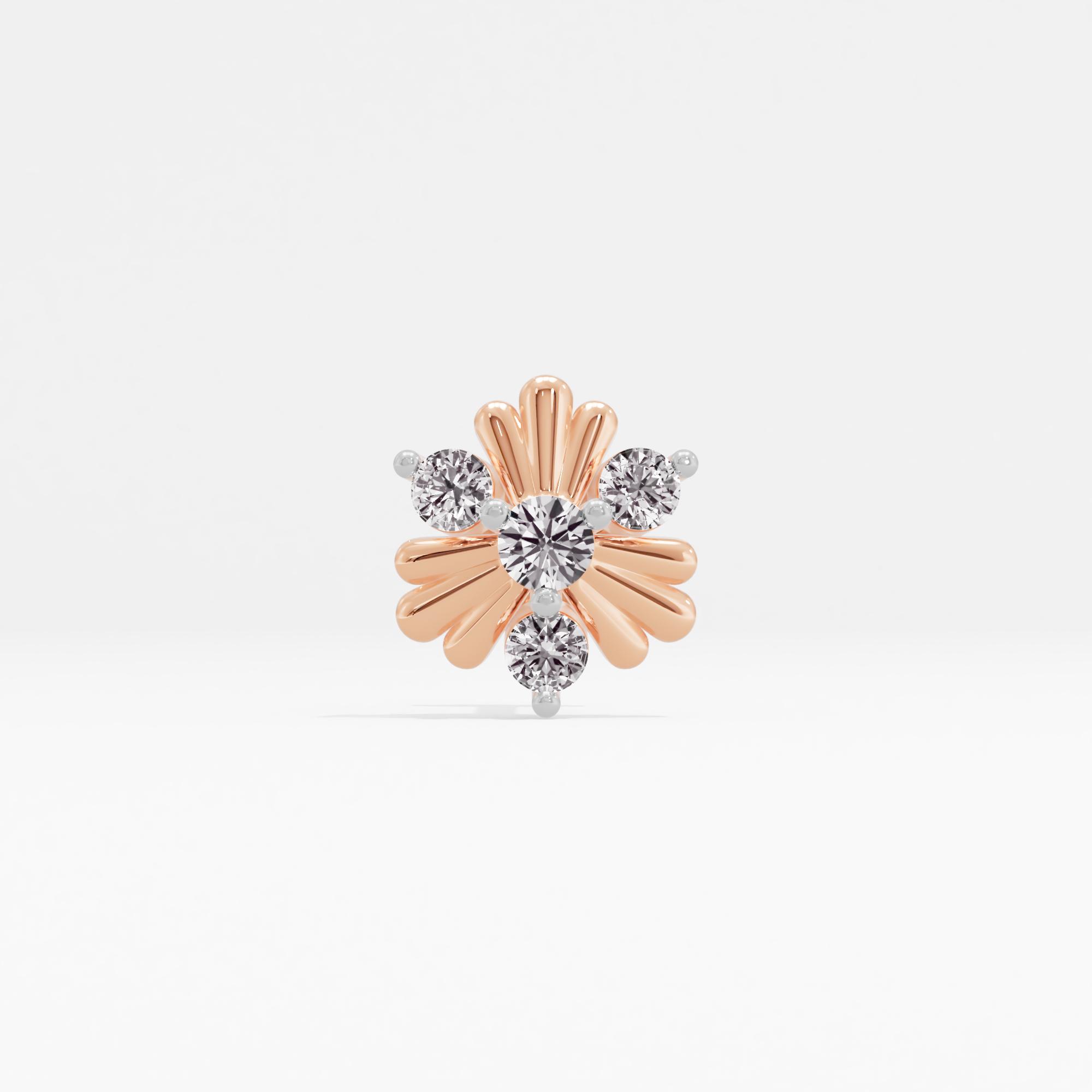 Striking Harmony Solitaire Nose Pin