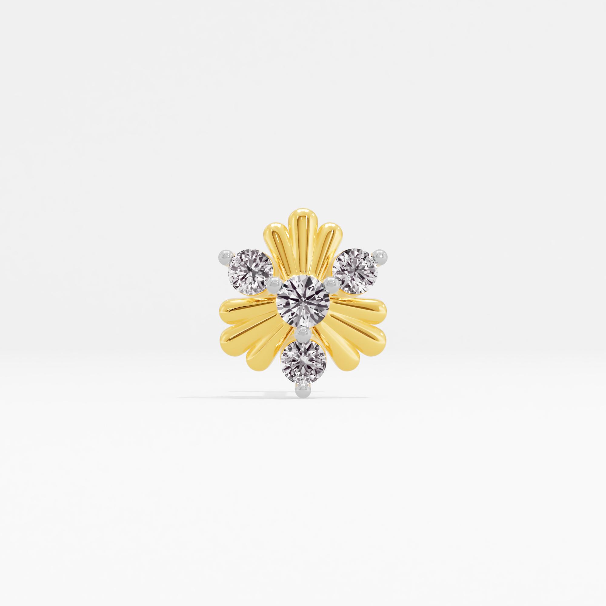 Striking Harmony Solitaire Nose Pin