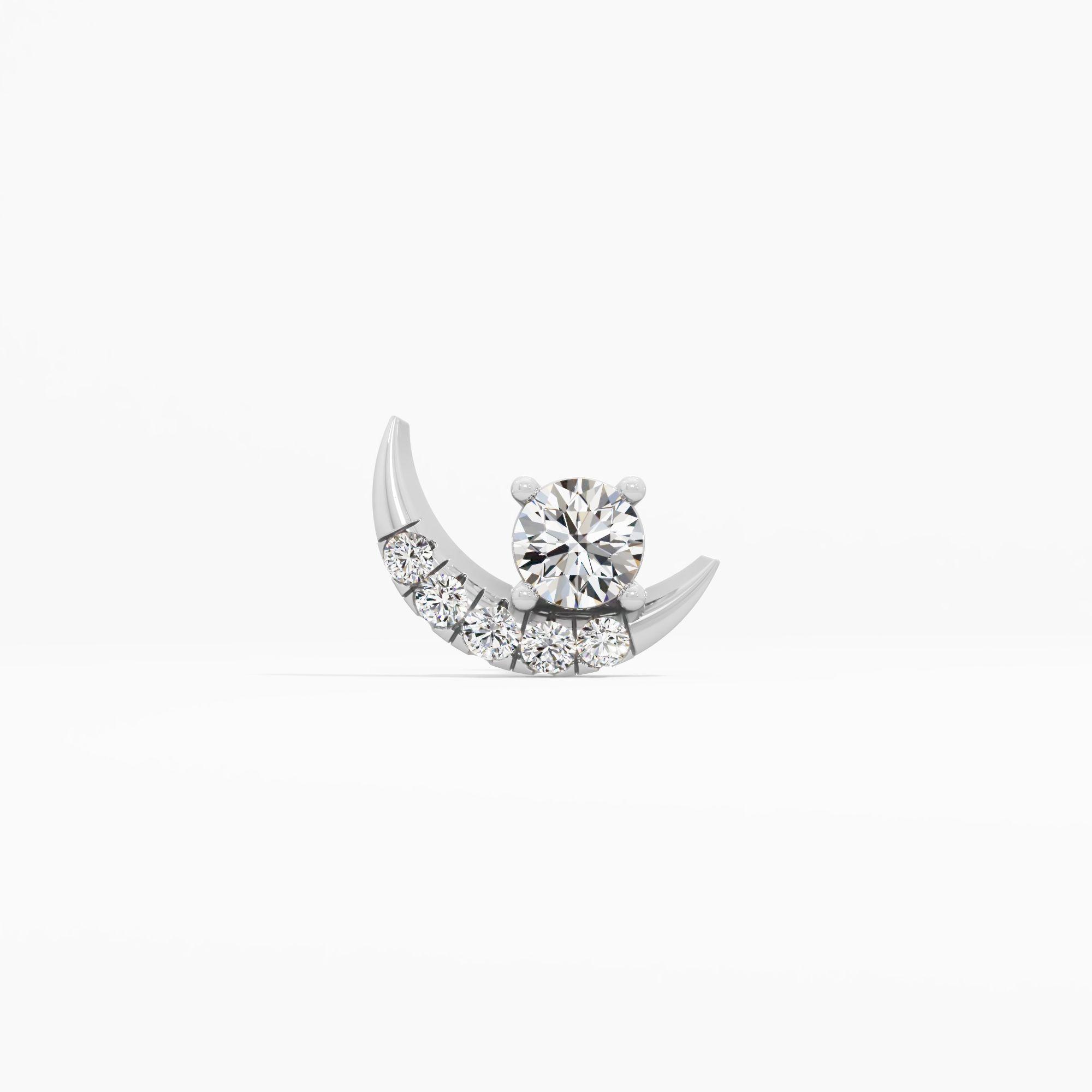 Wishing Moon Diamond Nosepin