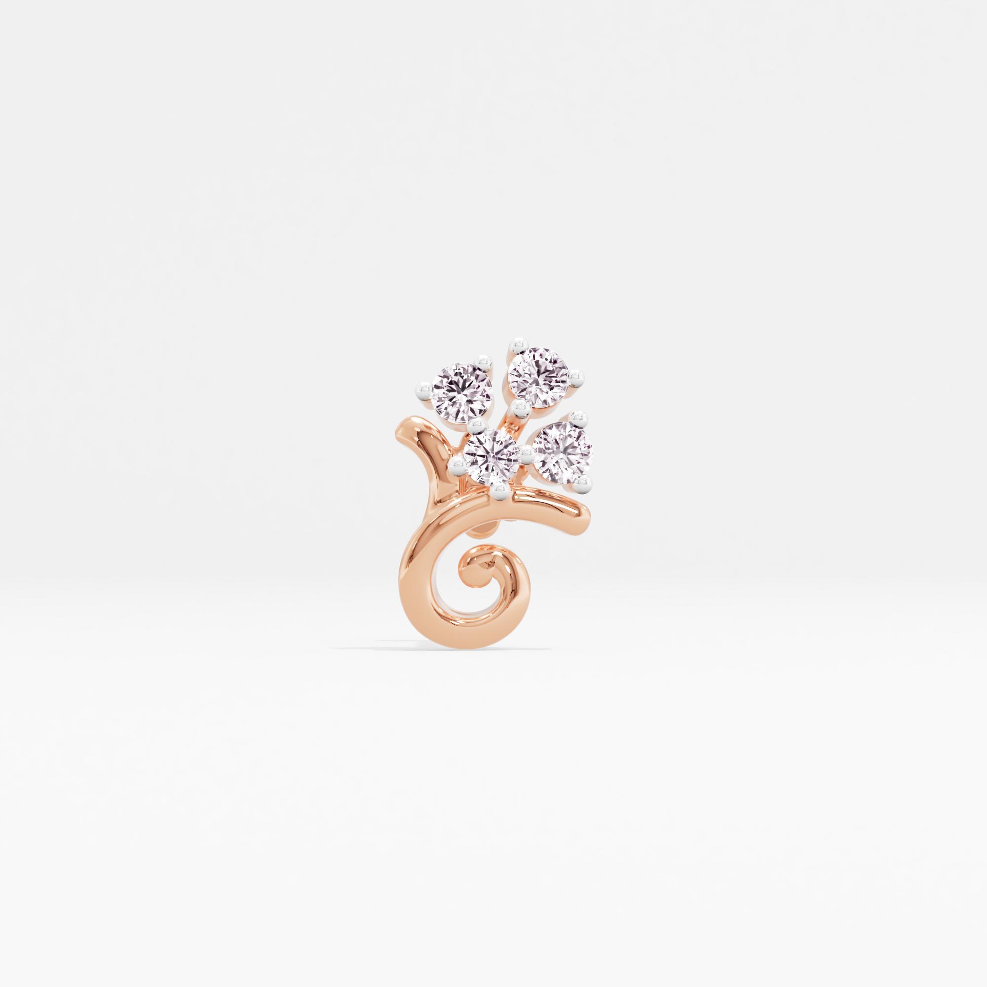 Dazzled Aura Cluster Nose Pin