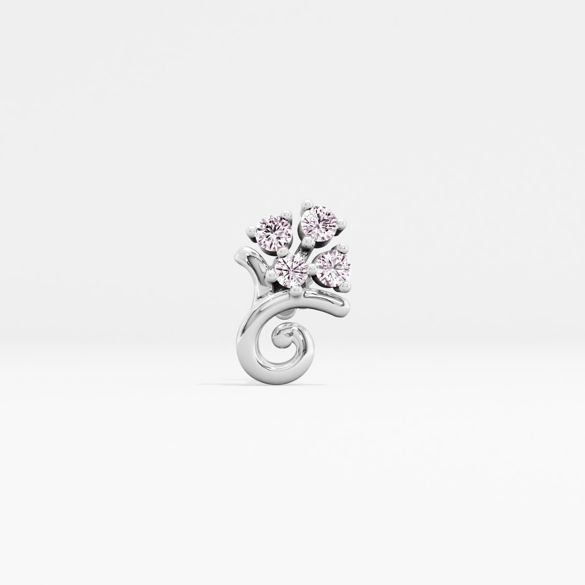 Dazzled Aura Cluster Nose Pin