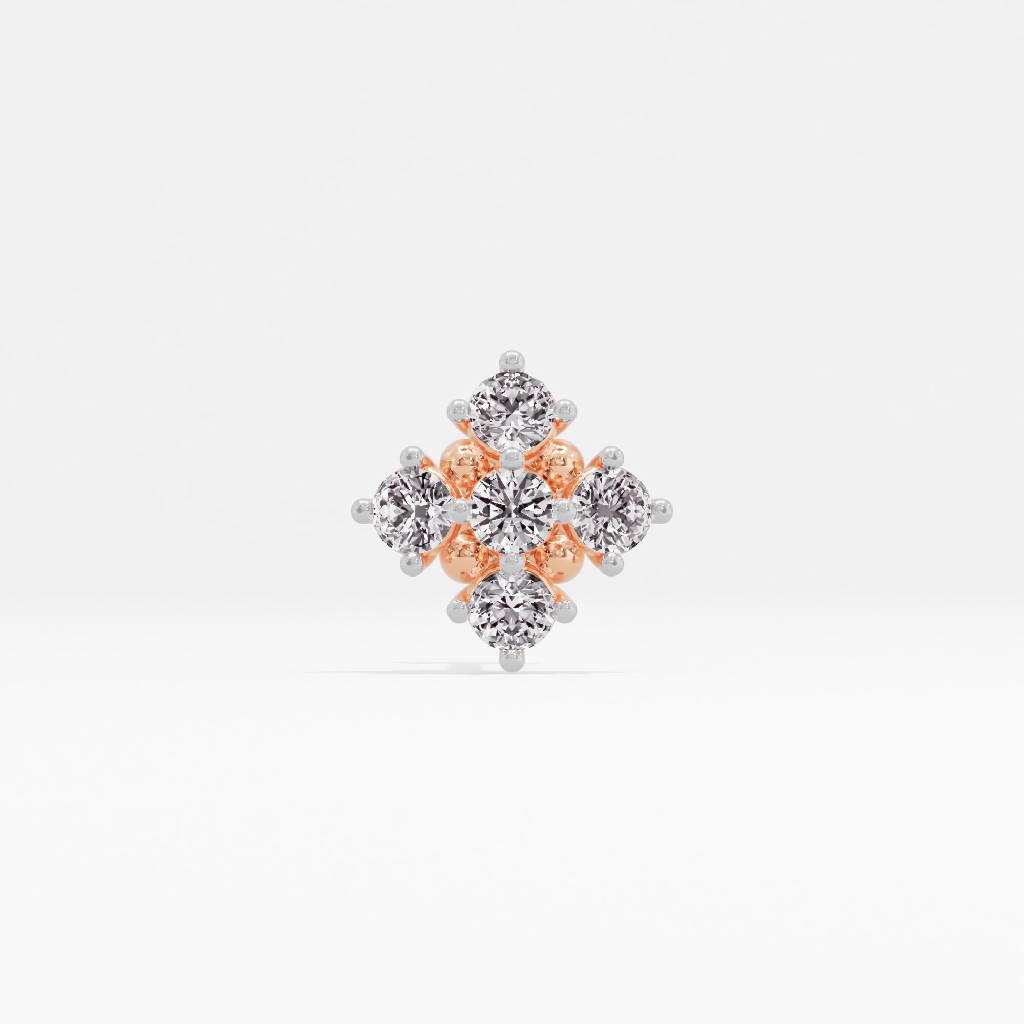 Festive Rule Cluster Nose Pin