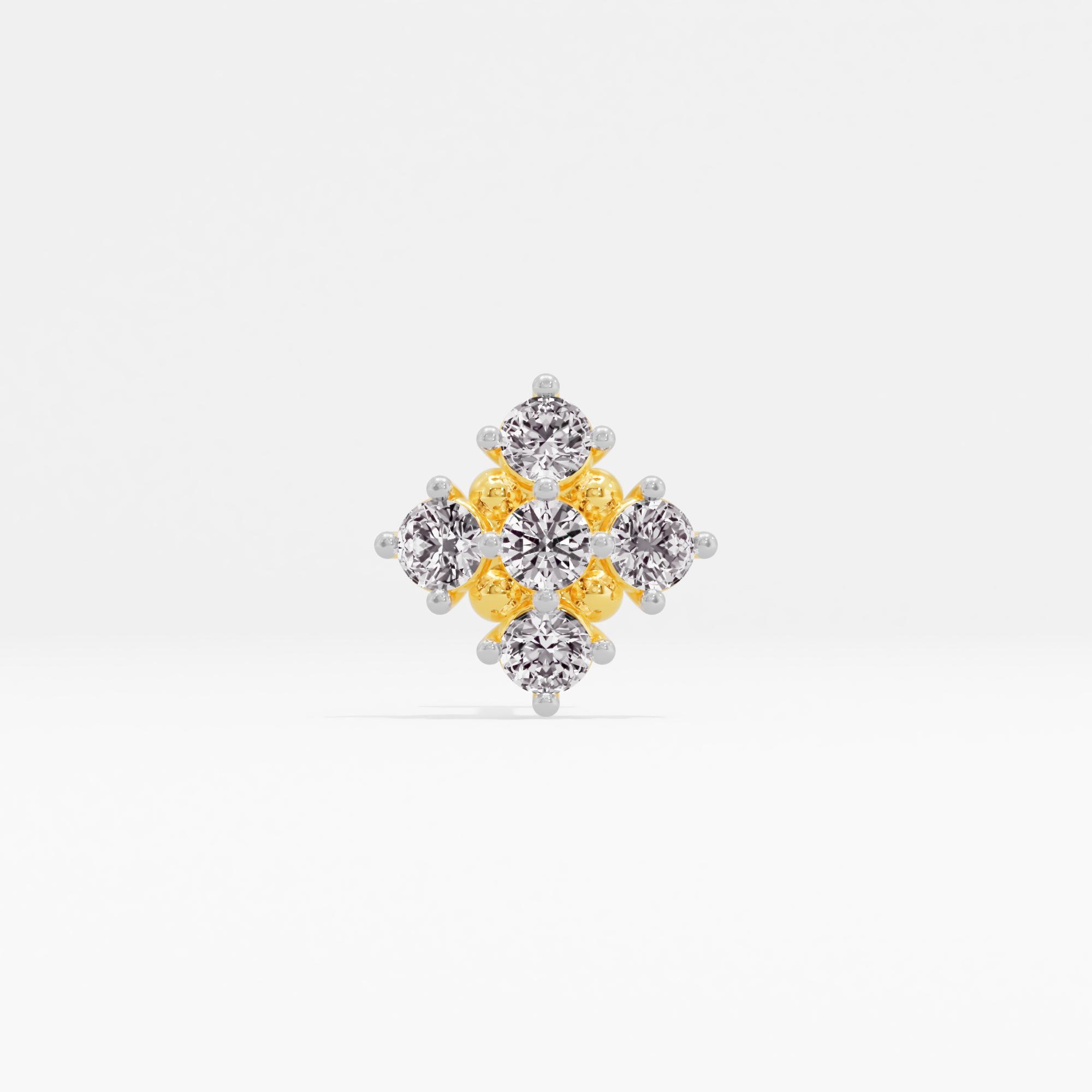 Festive Rule Cluster Nose Pin