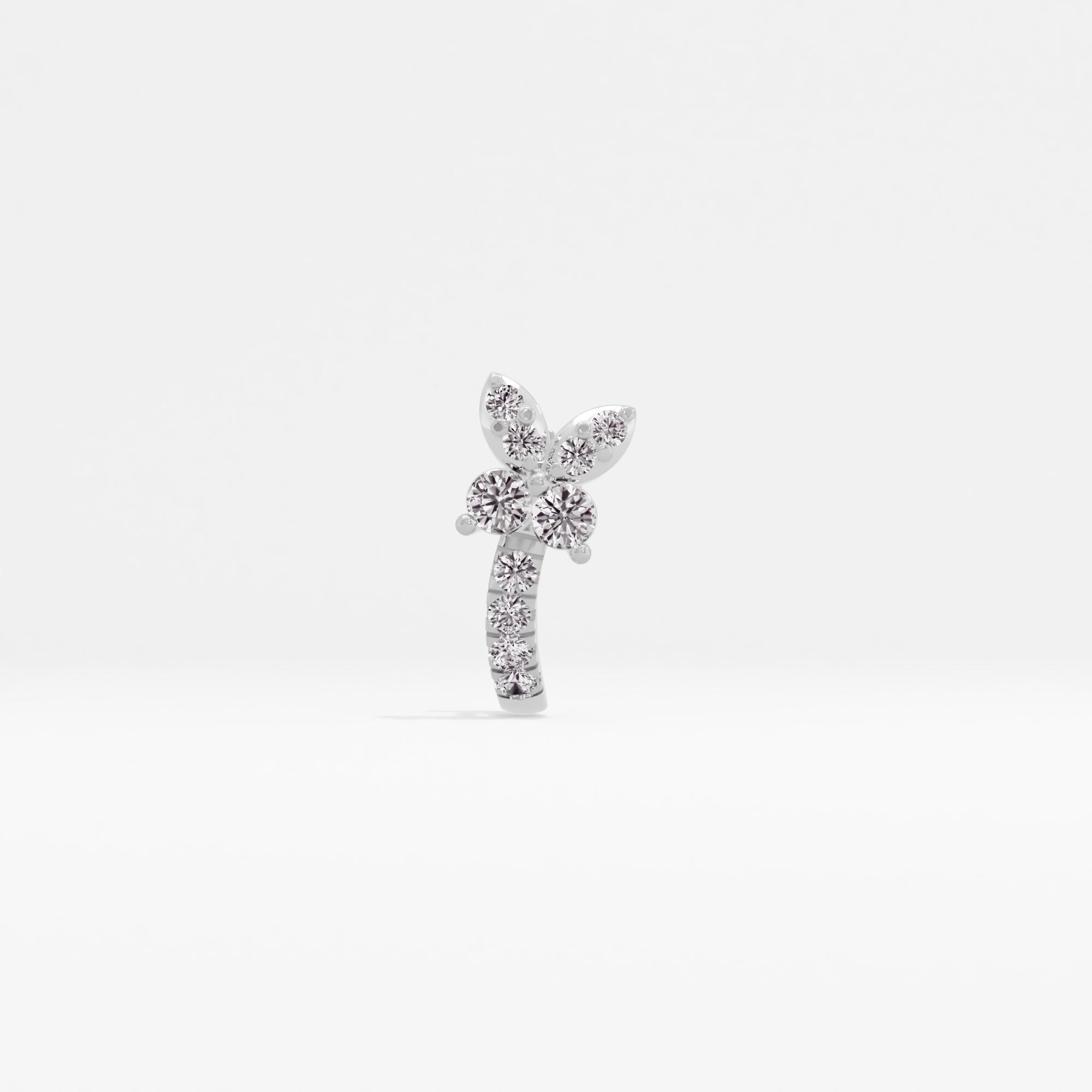 Elegant Delight Cluster J Nose Pin