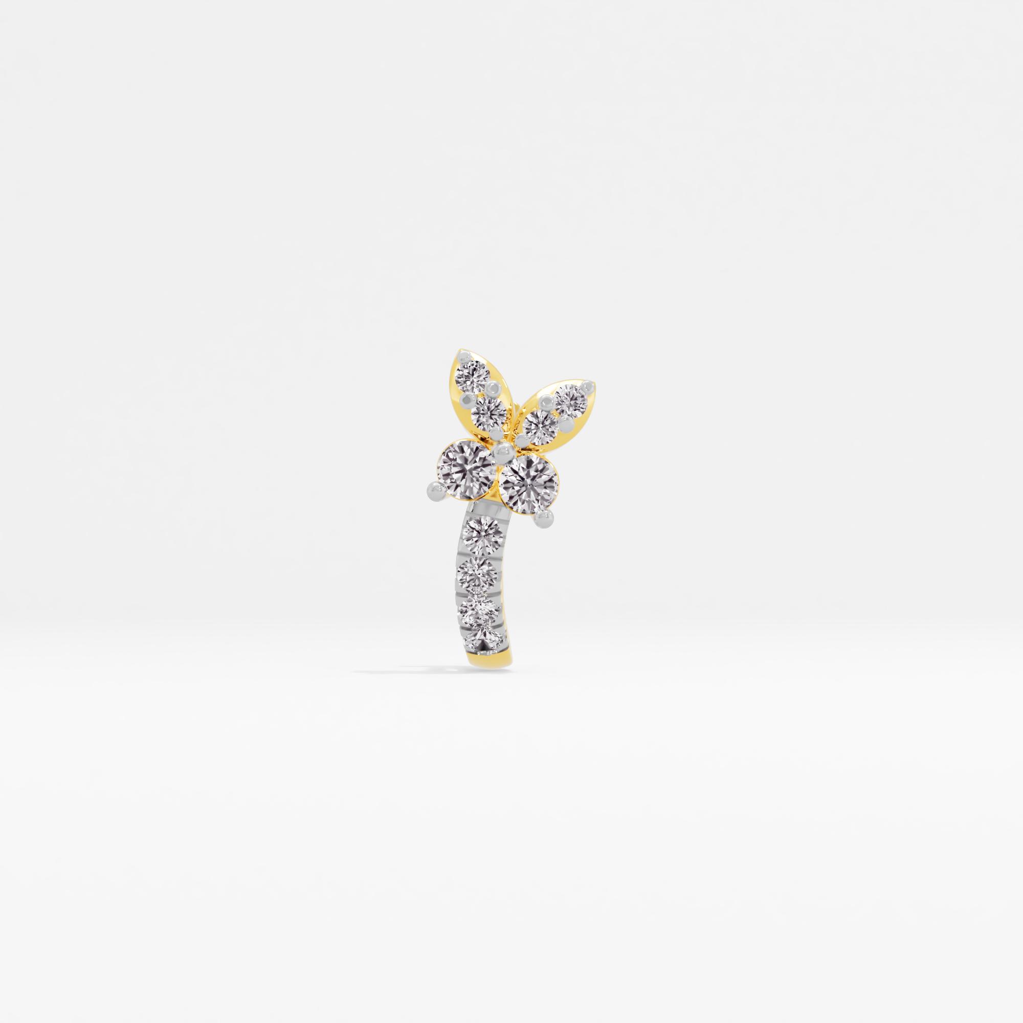 Elegant Delight Cluster J Nose Pin