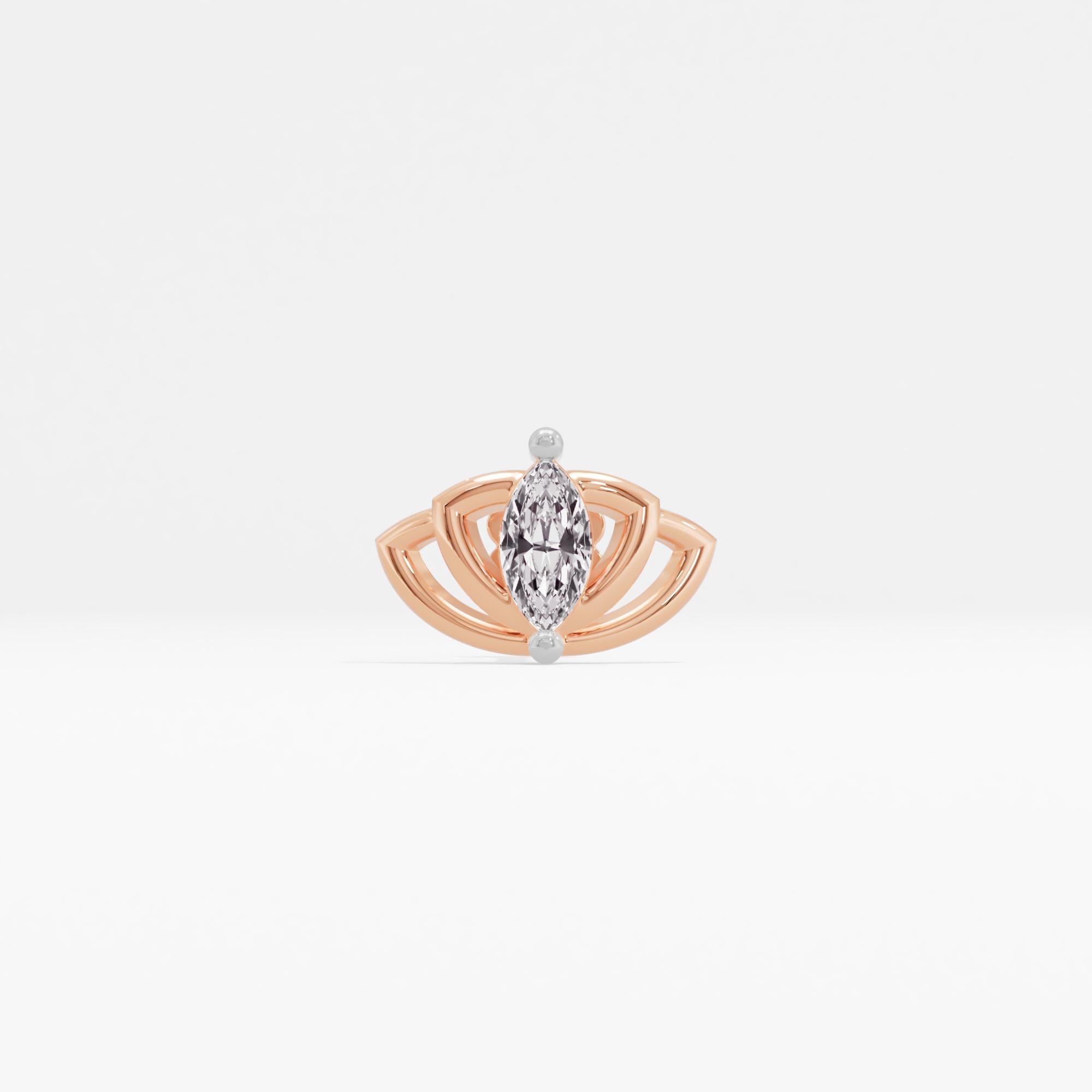 Exquisite Florescence Solitaire Nose Pin