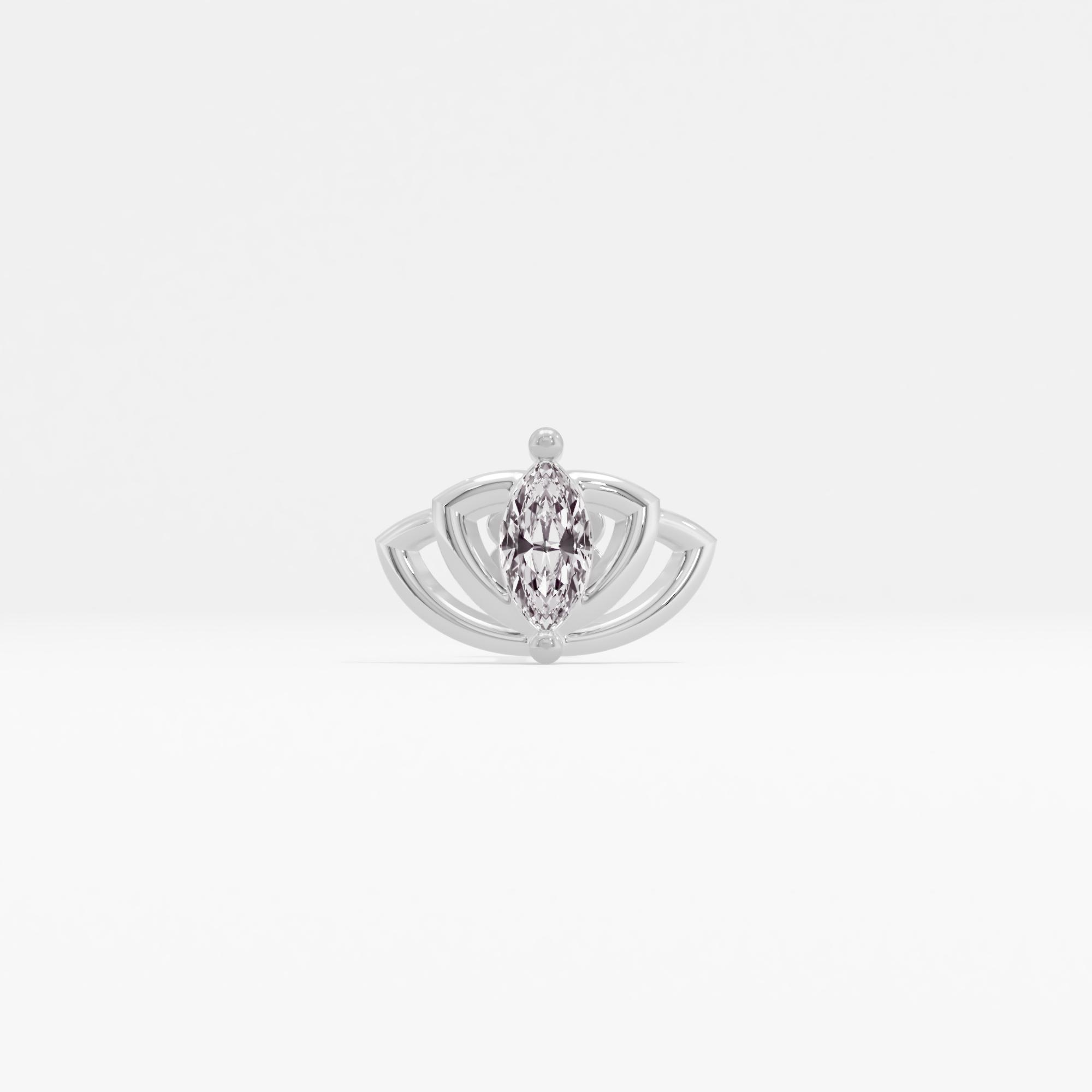 Exquisite Florescence Solitaire Nose Pin