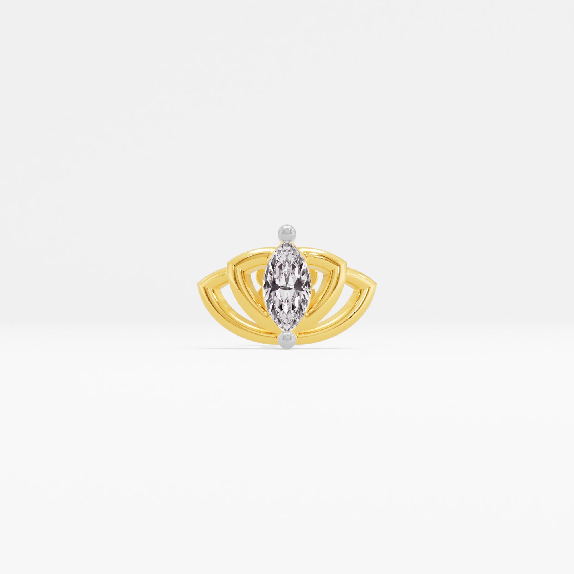 Exquisite Florescence Solitaire Nose Pin