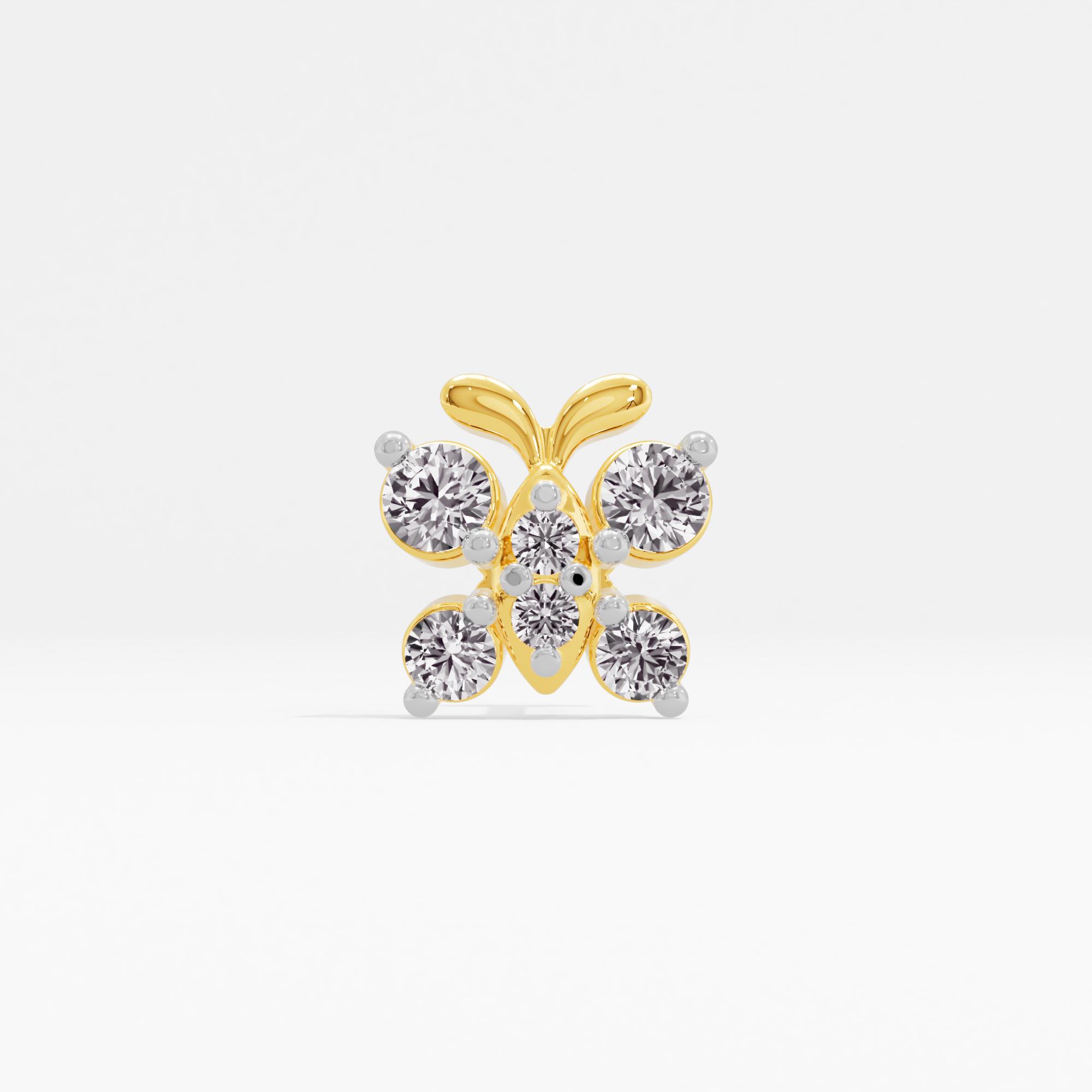 Voguish Glisten Cluster Nose Pin