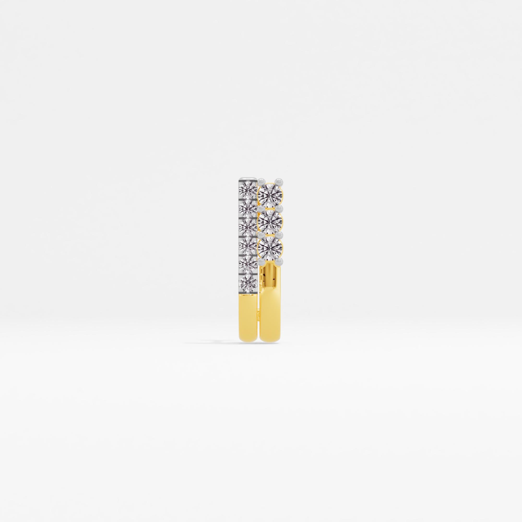 Starry Accent 3 Stone J Nose Pin