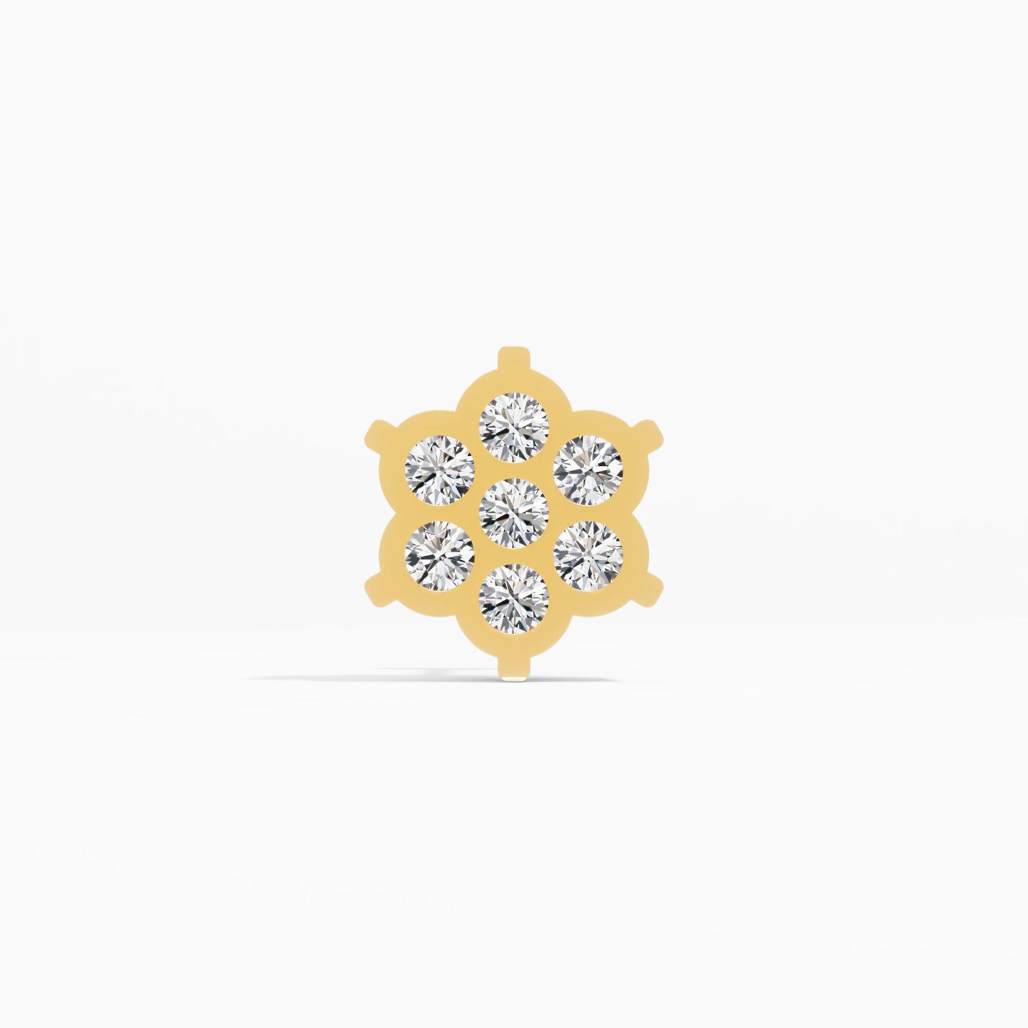 Seven Stone Floral Cluster Nosepin