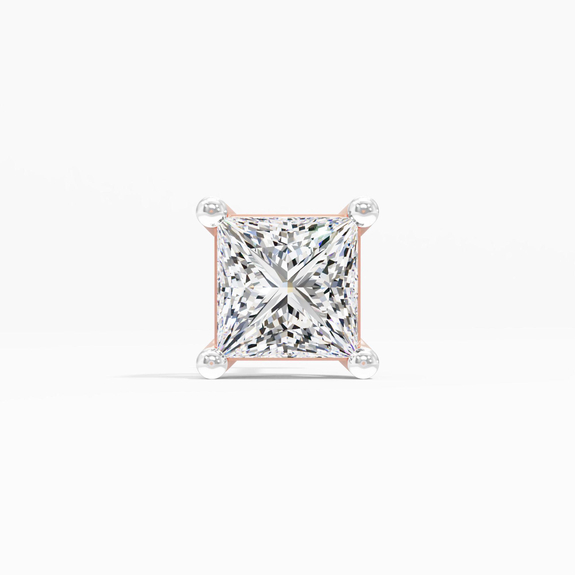 Princess Cut Solitaire Nosepin