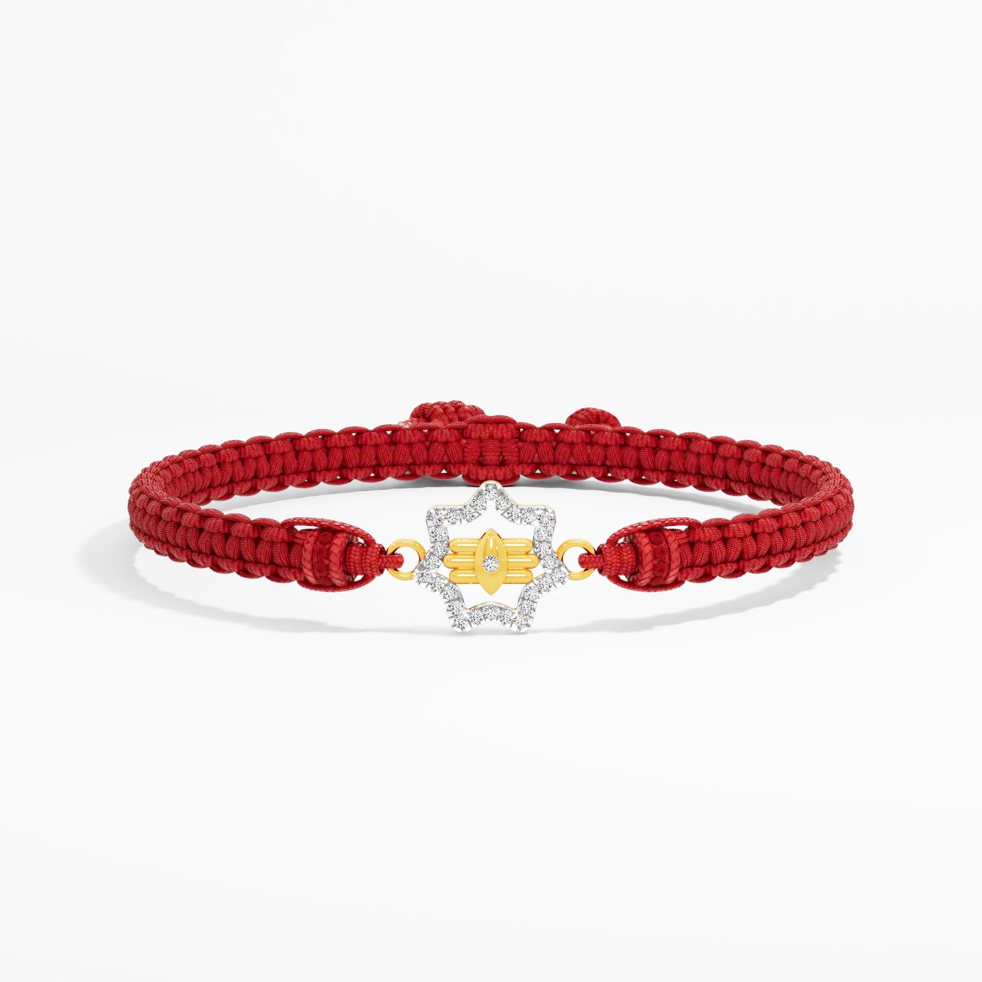 Sacred Tripundra Diamond Rakhi